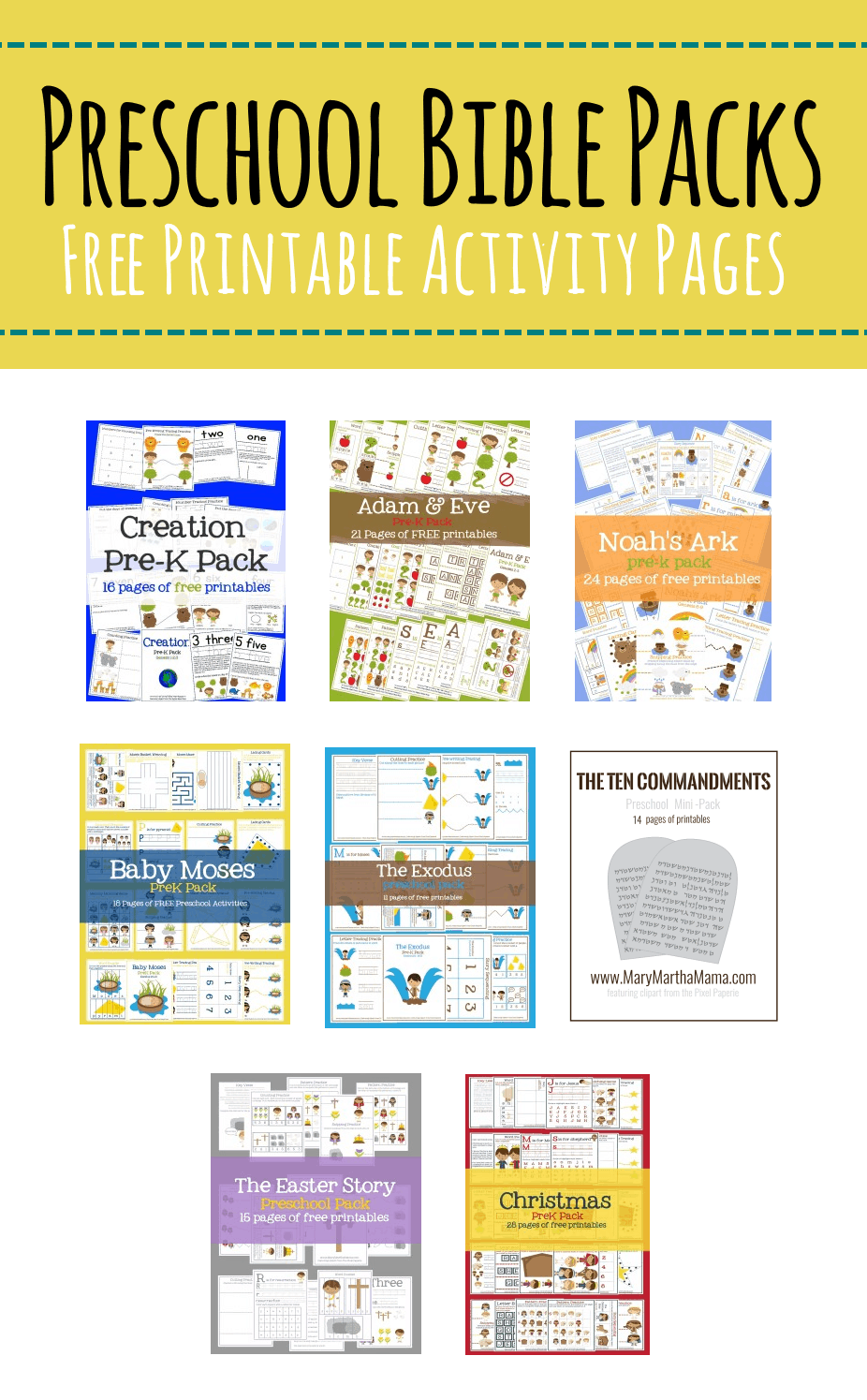 Free Printable Preschool Bible Worksheets