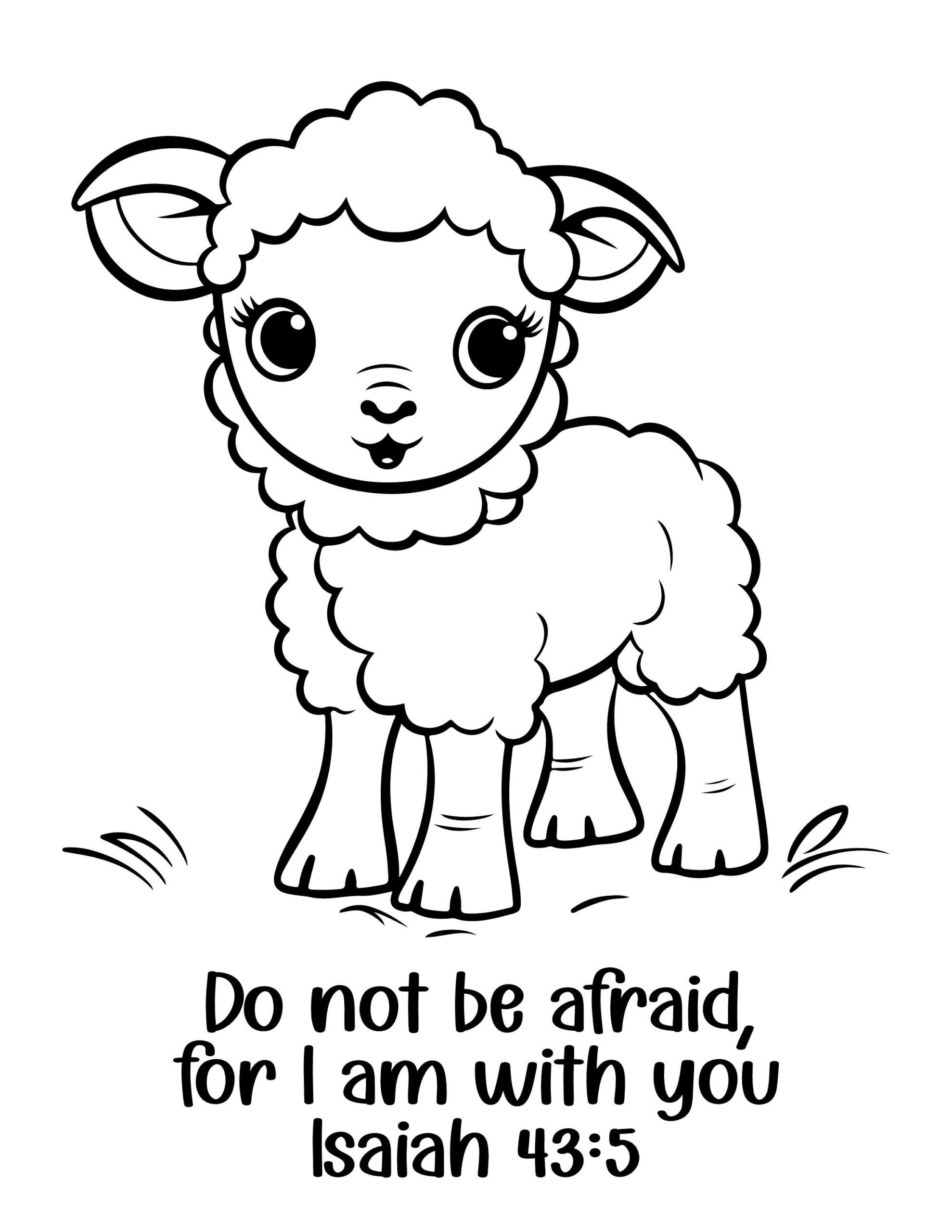 Bible Verse Coloring Pages For Kid Christian Farm Animal Coloring