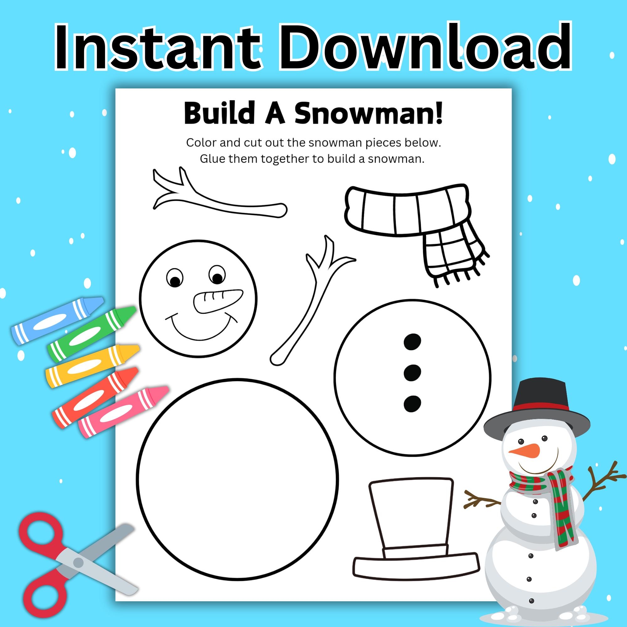Printable Snowman Activities For Preschool