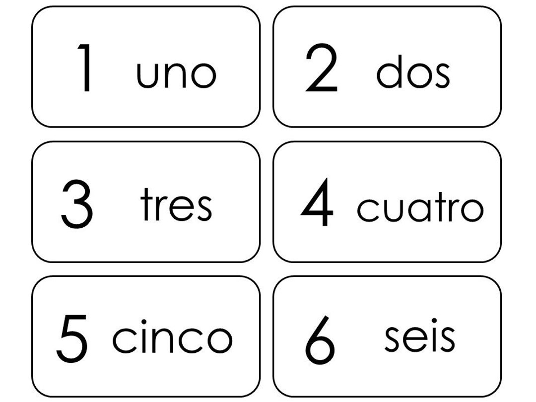 Buy 20 Printable Spanish Numbers 1 20 Flashcards Preschool Thru Third Grade Foreign Language Online In India Etsy