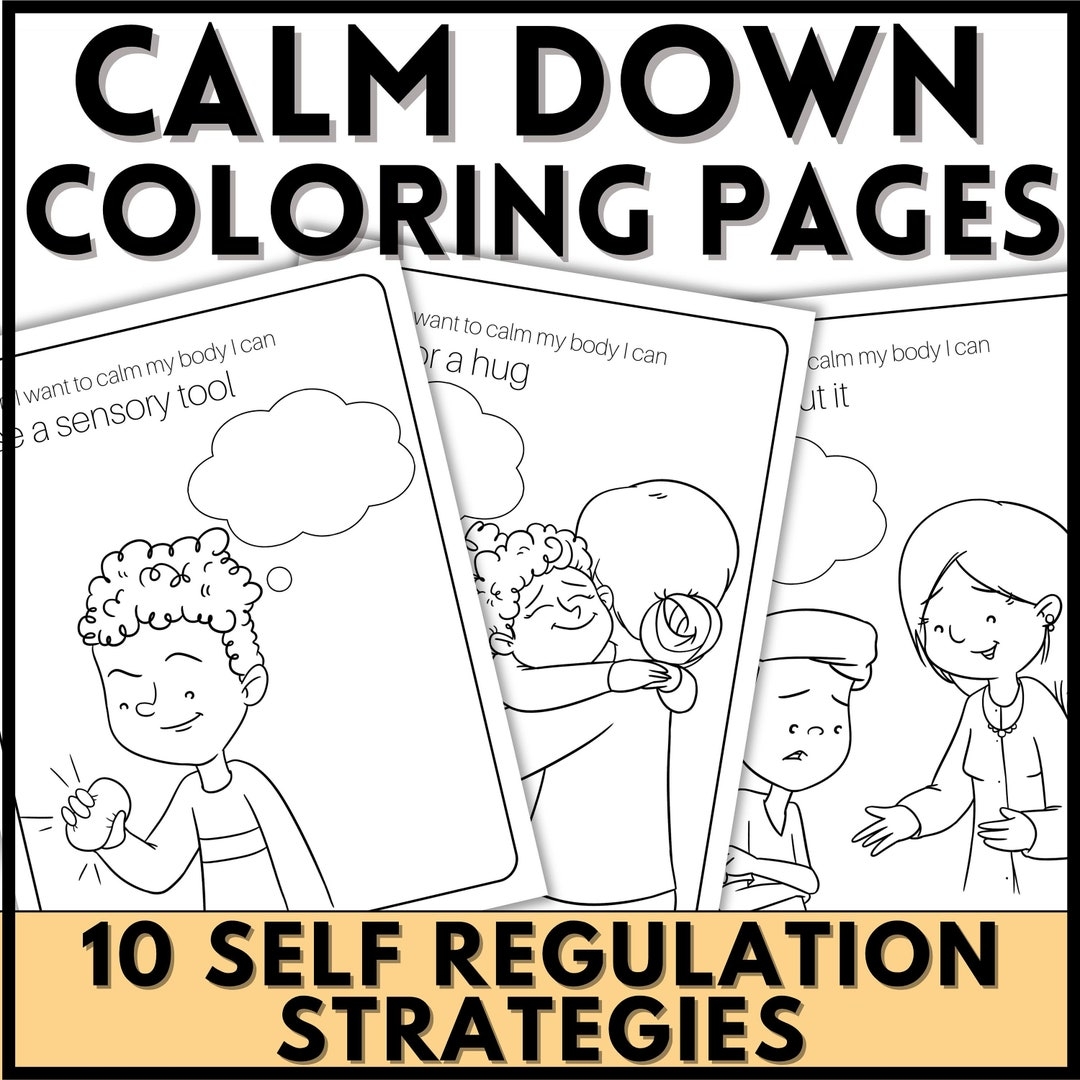 Calm Down Coloring Book Self regulation Coloring Book Self 
