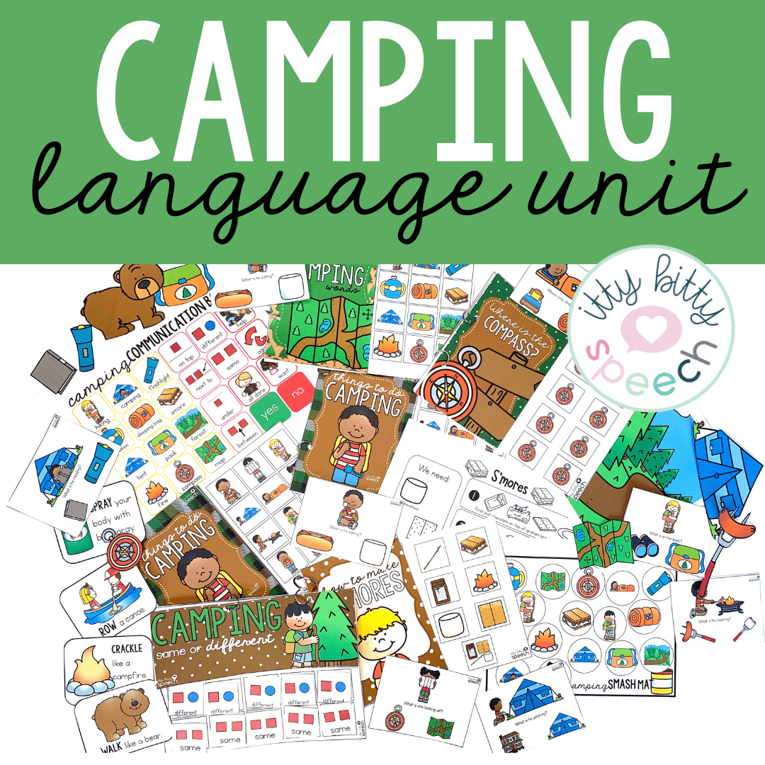 Camping Interactive Preschool Language Activities For Summer Speech Therapy BOOM Deck Itty Bitty Speech