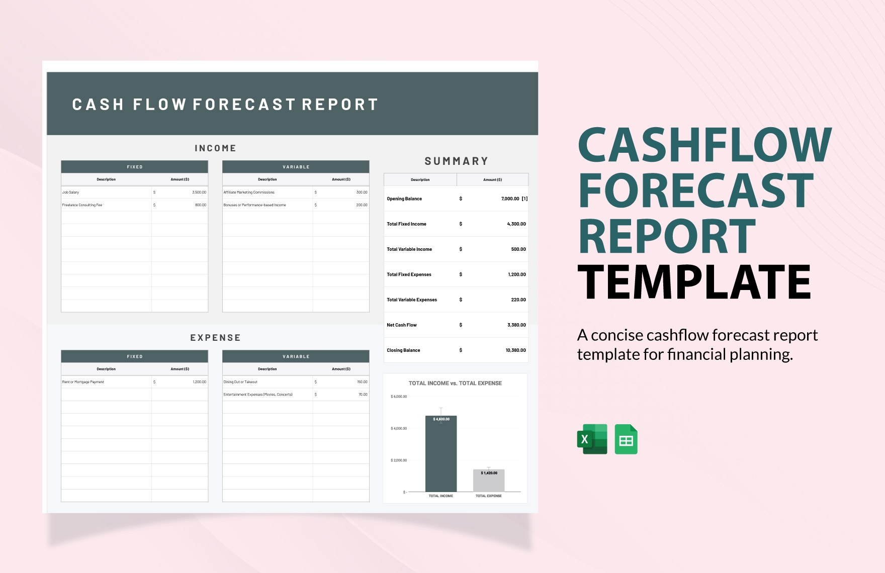 Printable Preschool Cashflow Statement Template