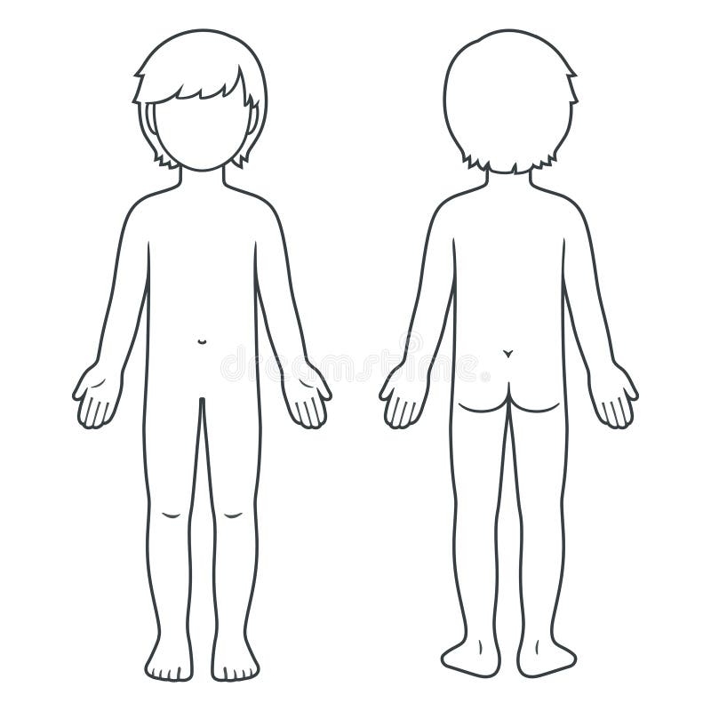 Child Body Outline Stock Illustrations 8 951 Child Body Outline 
