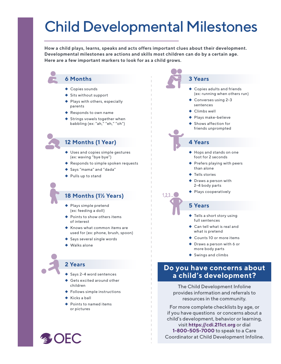 Printable Preschool Developmental Checklist