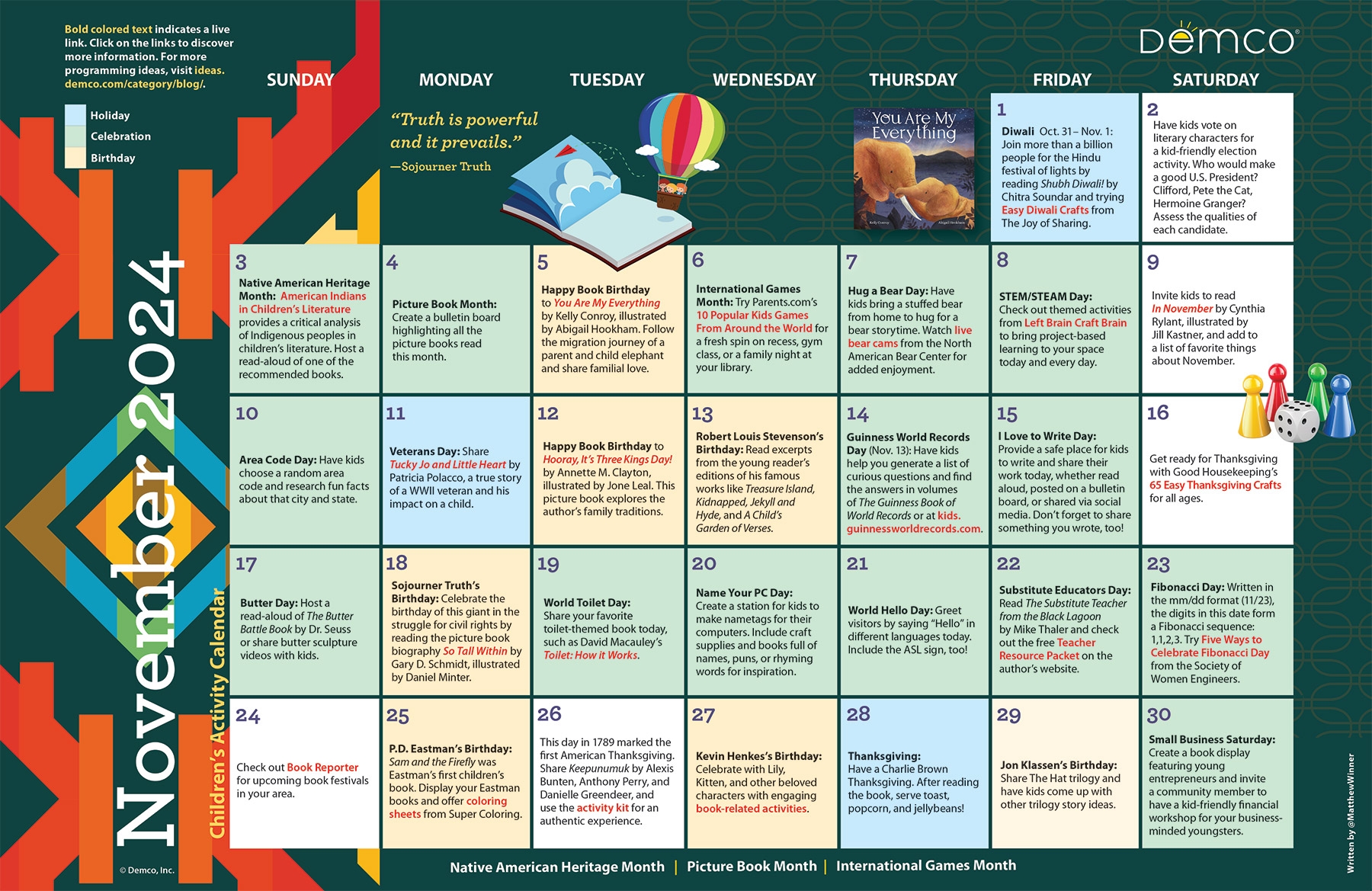 Children s Activity Calendar November 2024