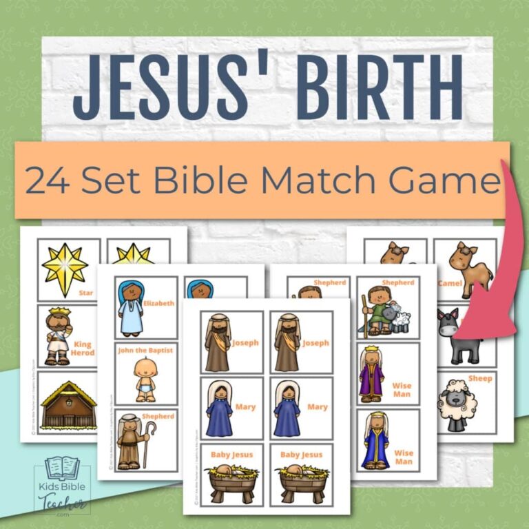 Christmas Bible Matching Game With Cards Nativity Memory Game Kids Bible Teacher