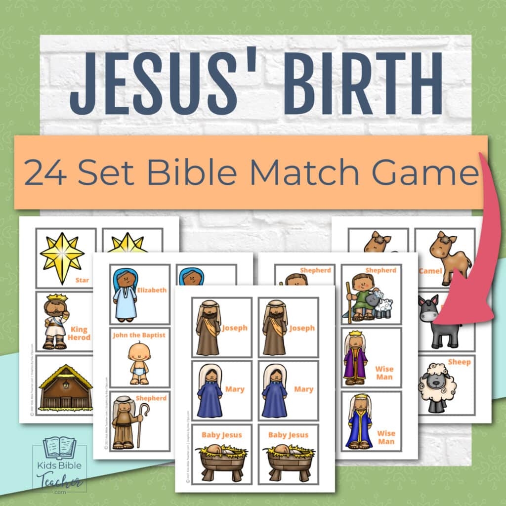Christmas Bible Matching Game With Cards Nativity Memory Game Kids Bible Teacher