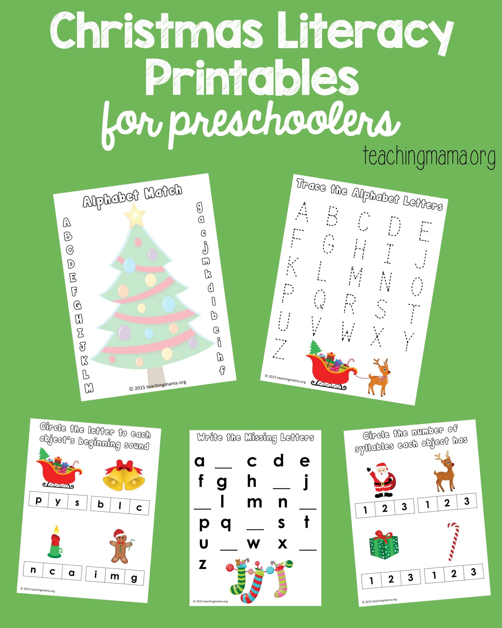Printable Literacy Activities Preschoolers