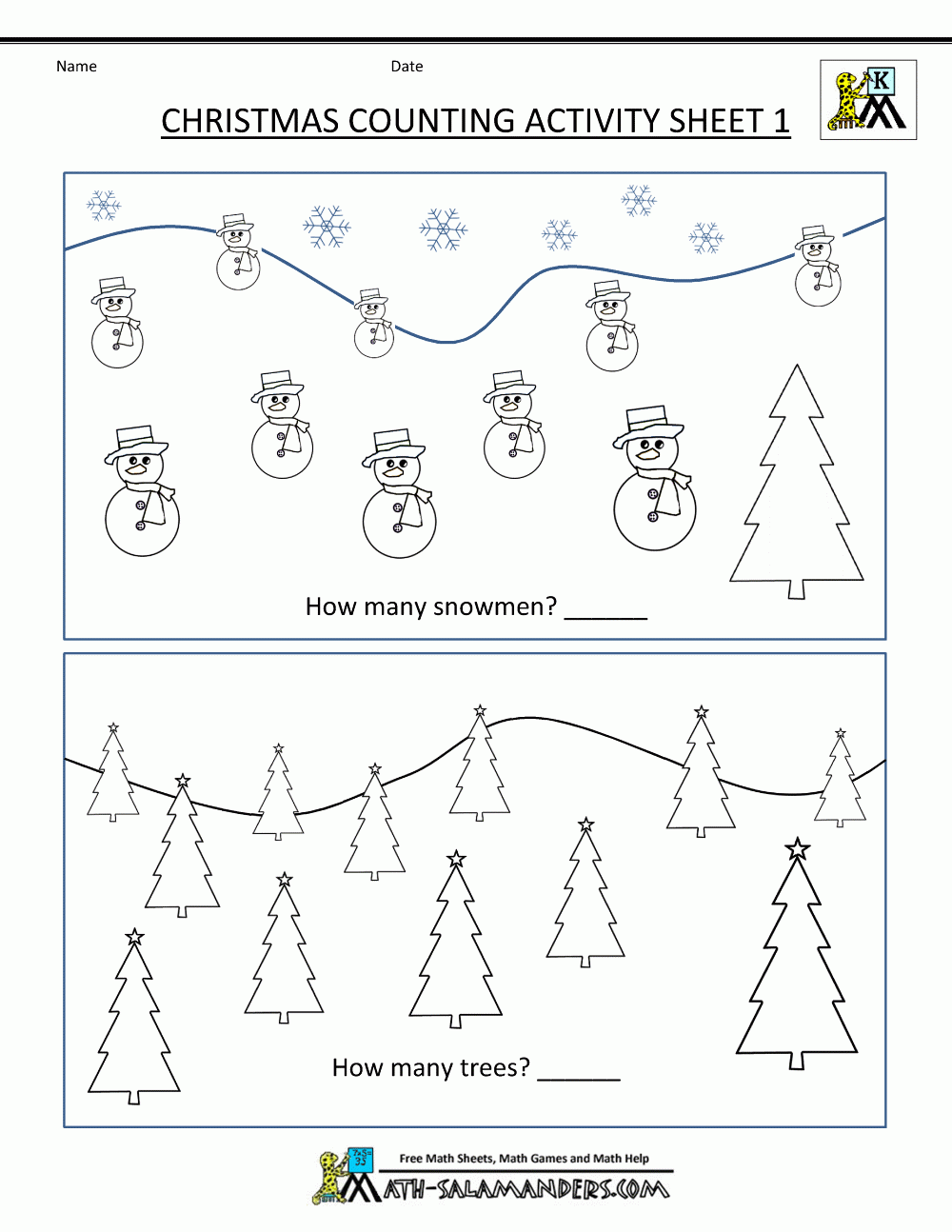 Christmas Math K5 Learning Worksheets Library