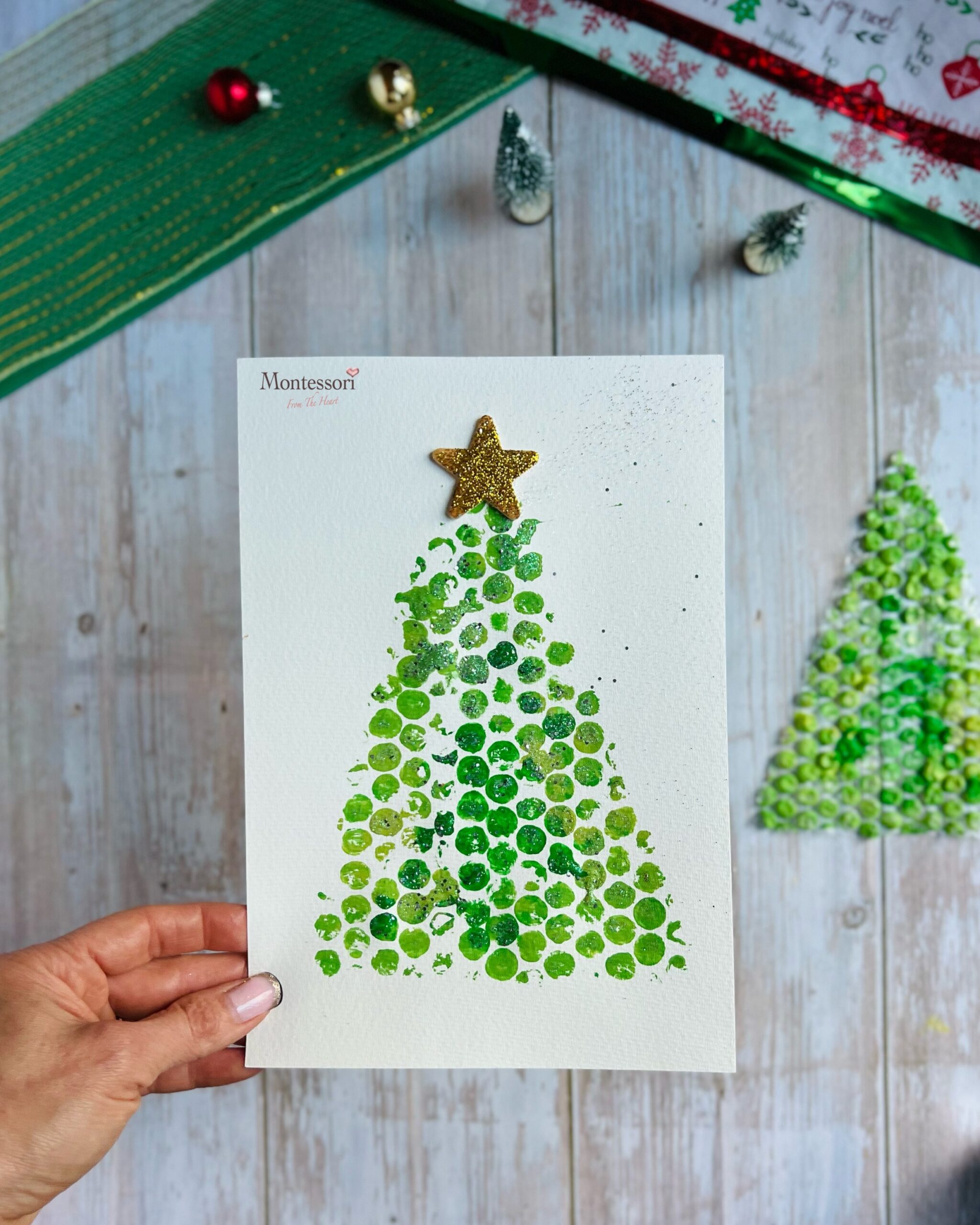 Christmas Tree Bubble Wrap Print Craft For Kids Montessori From The Heart