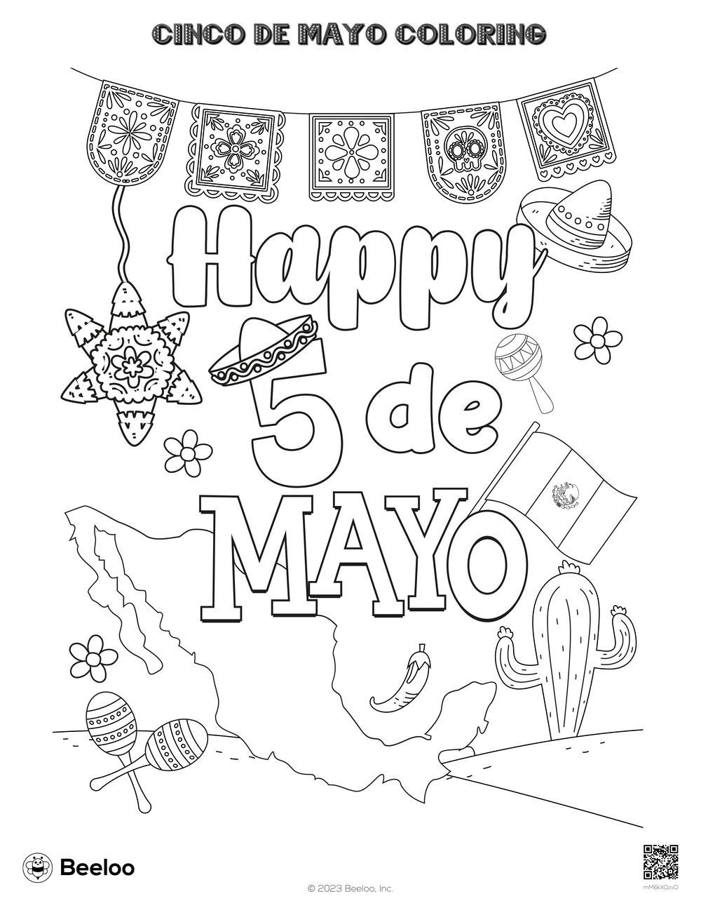 Cinco De Mayo Coloring Beeloo Printable Crafts And Activities 