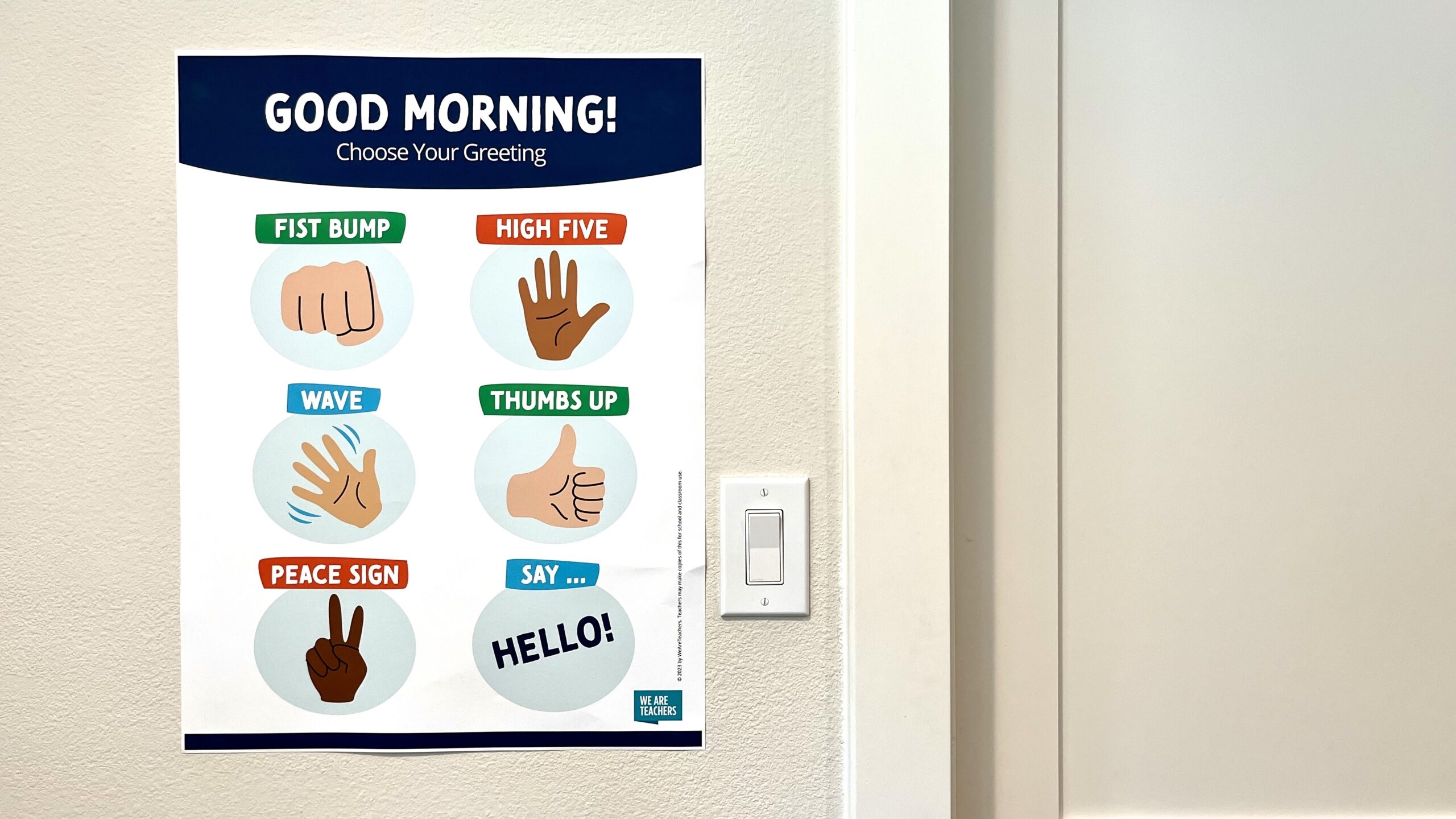 Classroom Greeting Sign Free Printable Poster For The Classroom