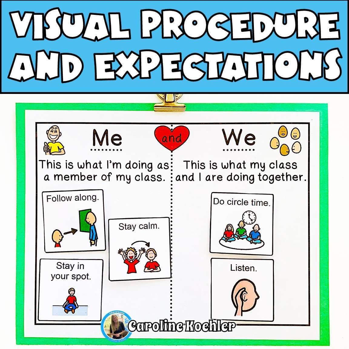 Classroom Rules And Expectations Posters Preschool PreK Kindergarten Special Education