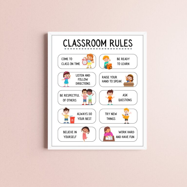 Classroom Rules Printable House Rules For Preschool 