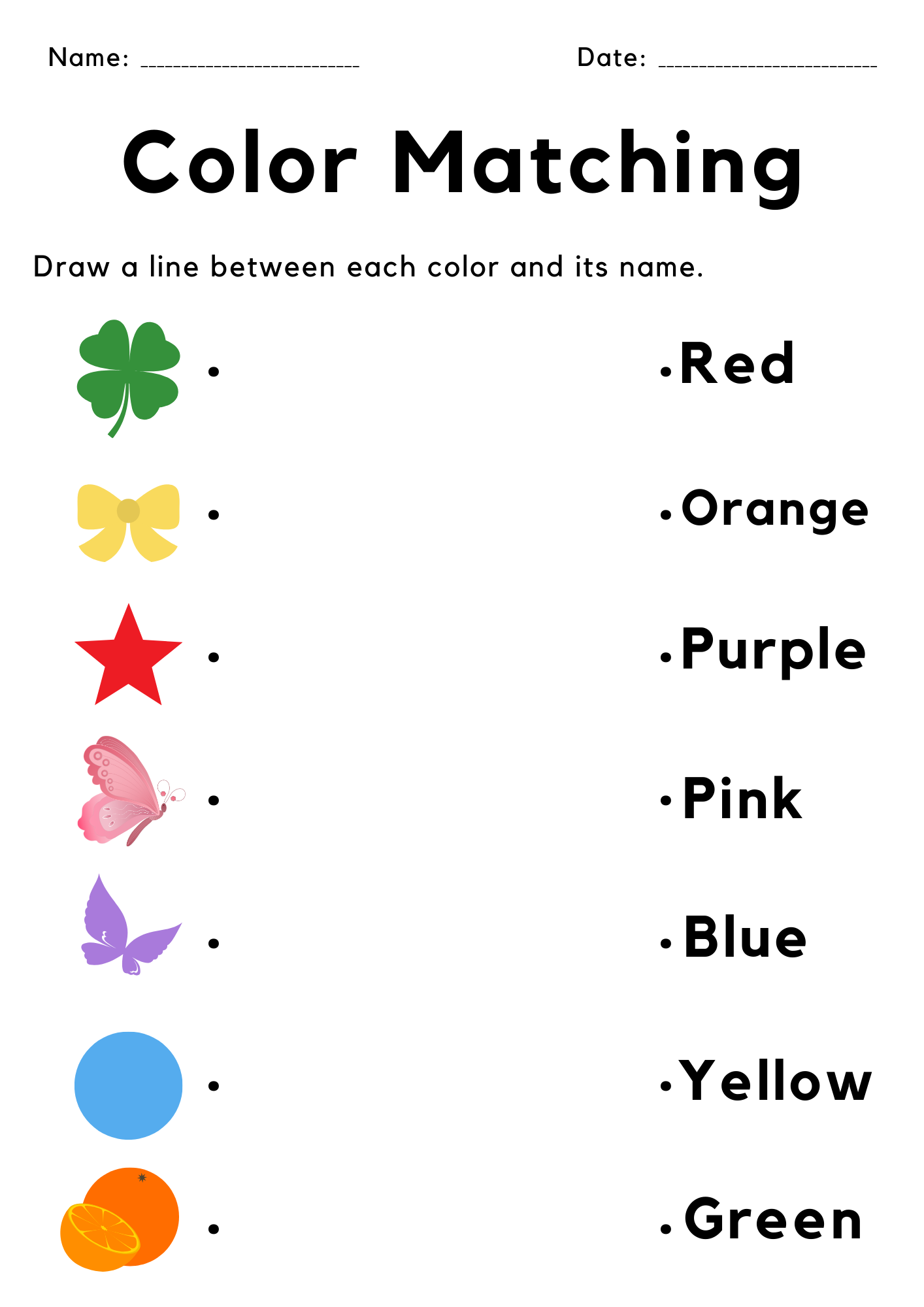 Printable Matching Pictures Worksheets For Preschoolers