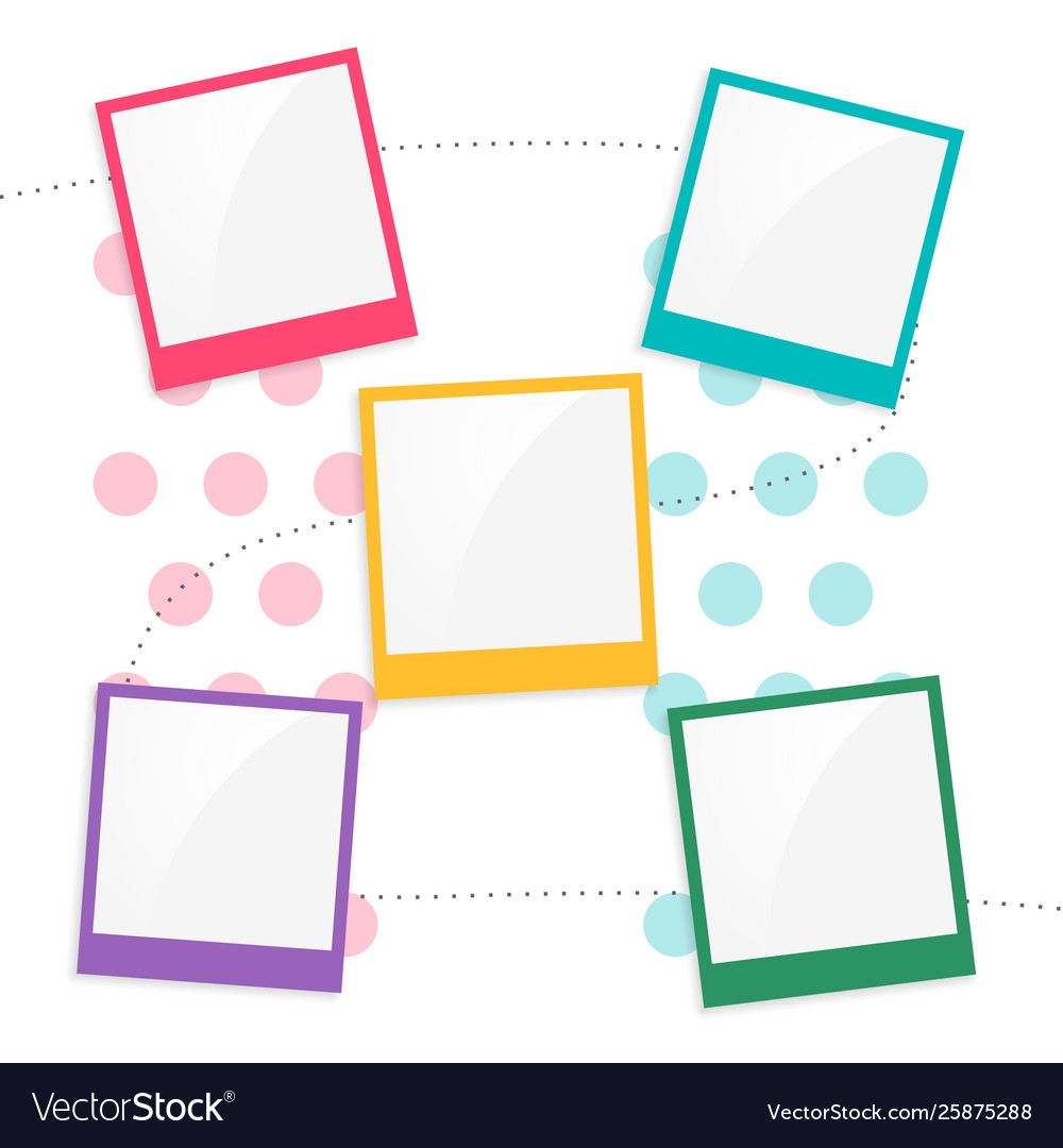 Colorful Kids Scrapbook Page Template Royalty Free Vector
