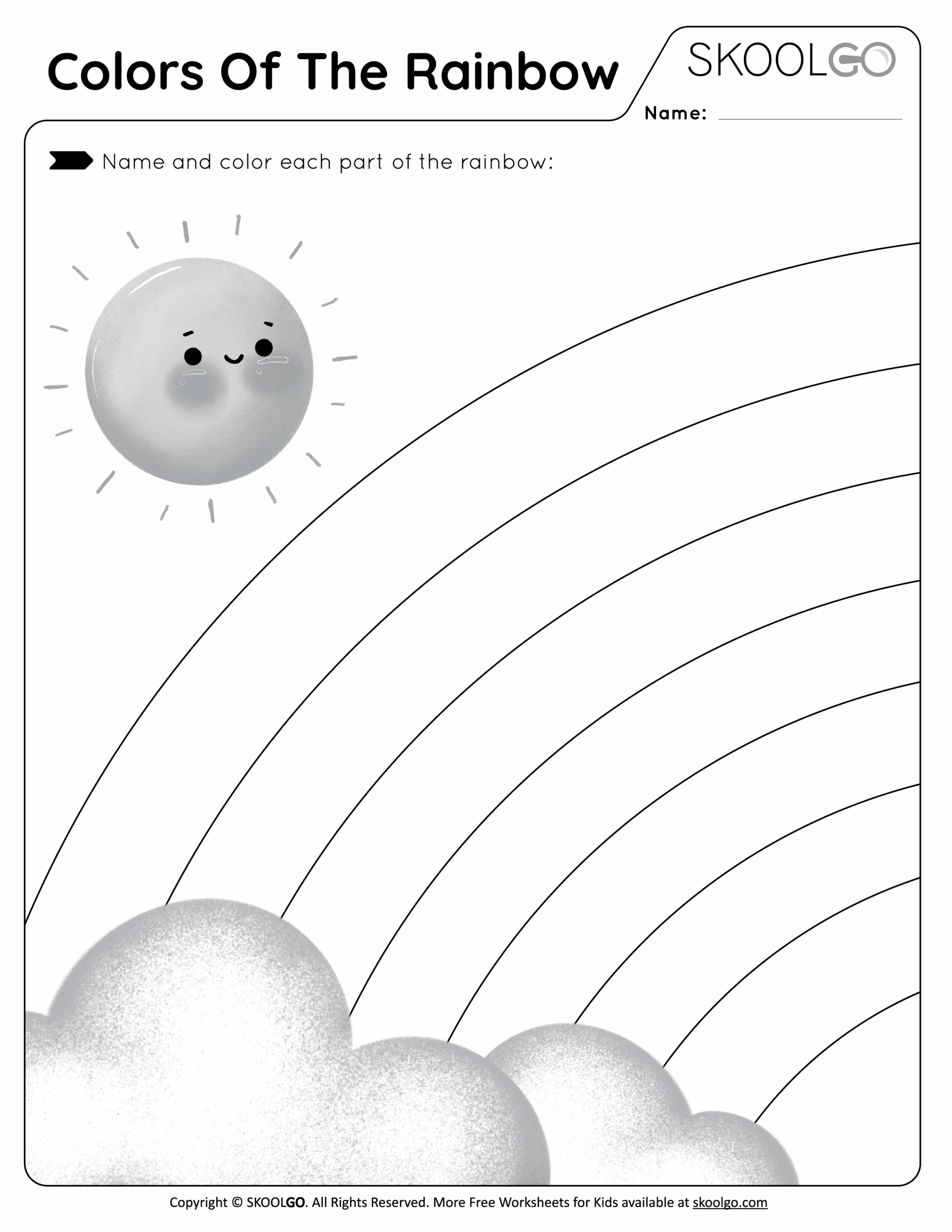 Colors Of The Rainbow Free Worksheet SKOOLGO