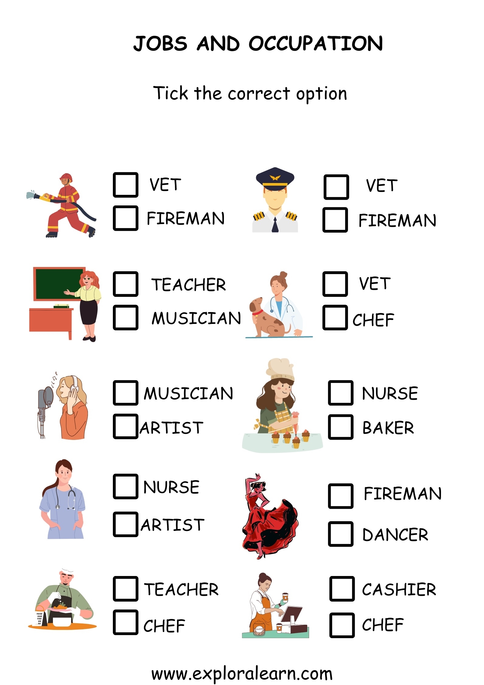Printable Preschool Occupations