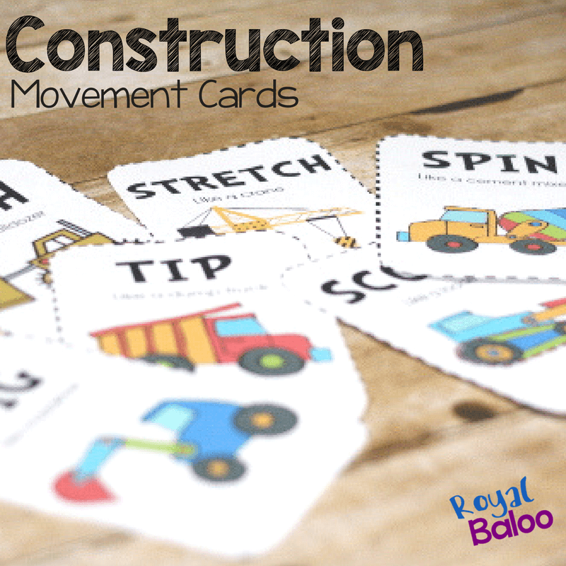 Construction Movement Cards To Get Kids Moving Royal Baloo