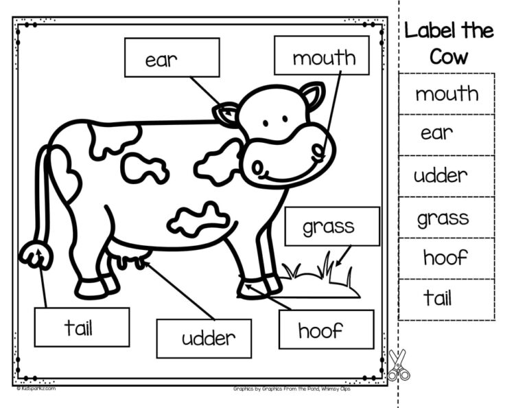 Cows Theme Activities And Printables For Preschool And Kindergarten KIDSPARKZ