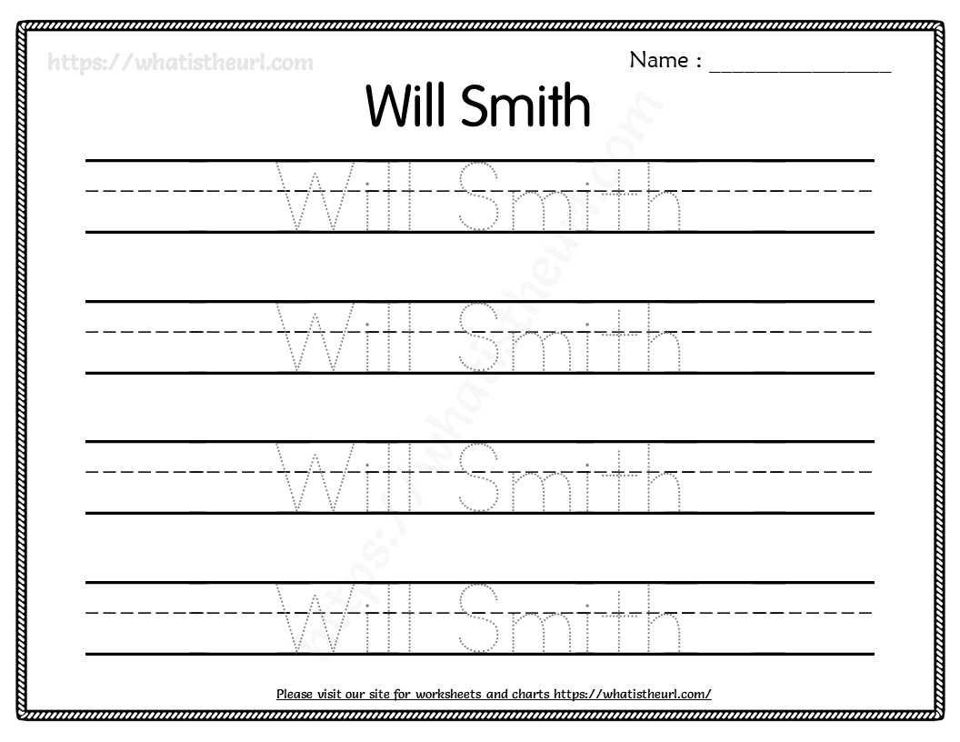 Free Printable Preschool Name Worksheets