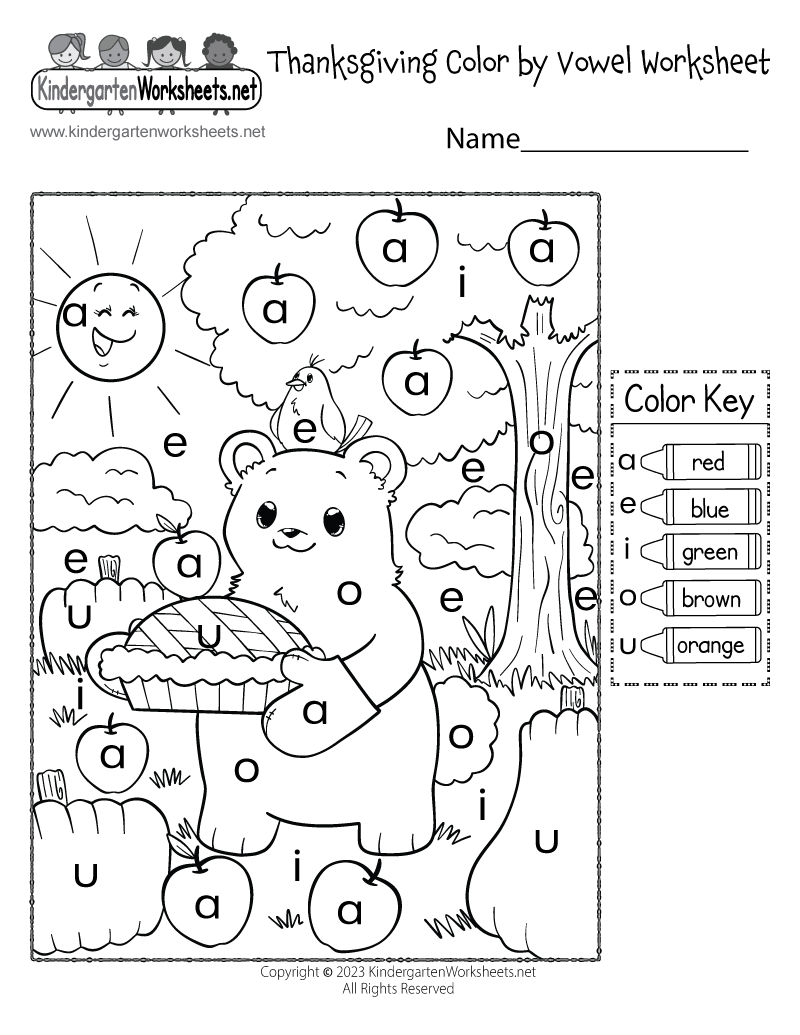 Printable Preschool Vowels