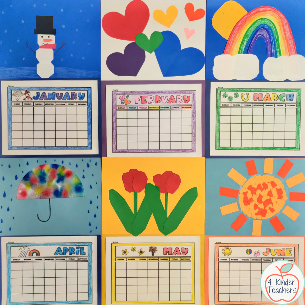 Printable Preschool Take Home Calendars