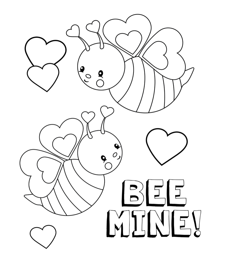 Printable Preschool Valentines Coloring Pages