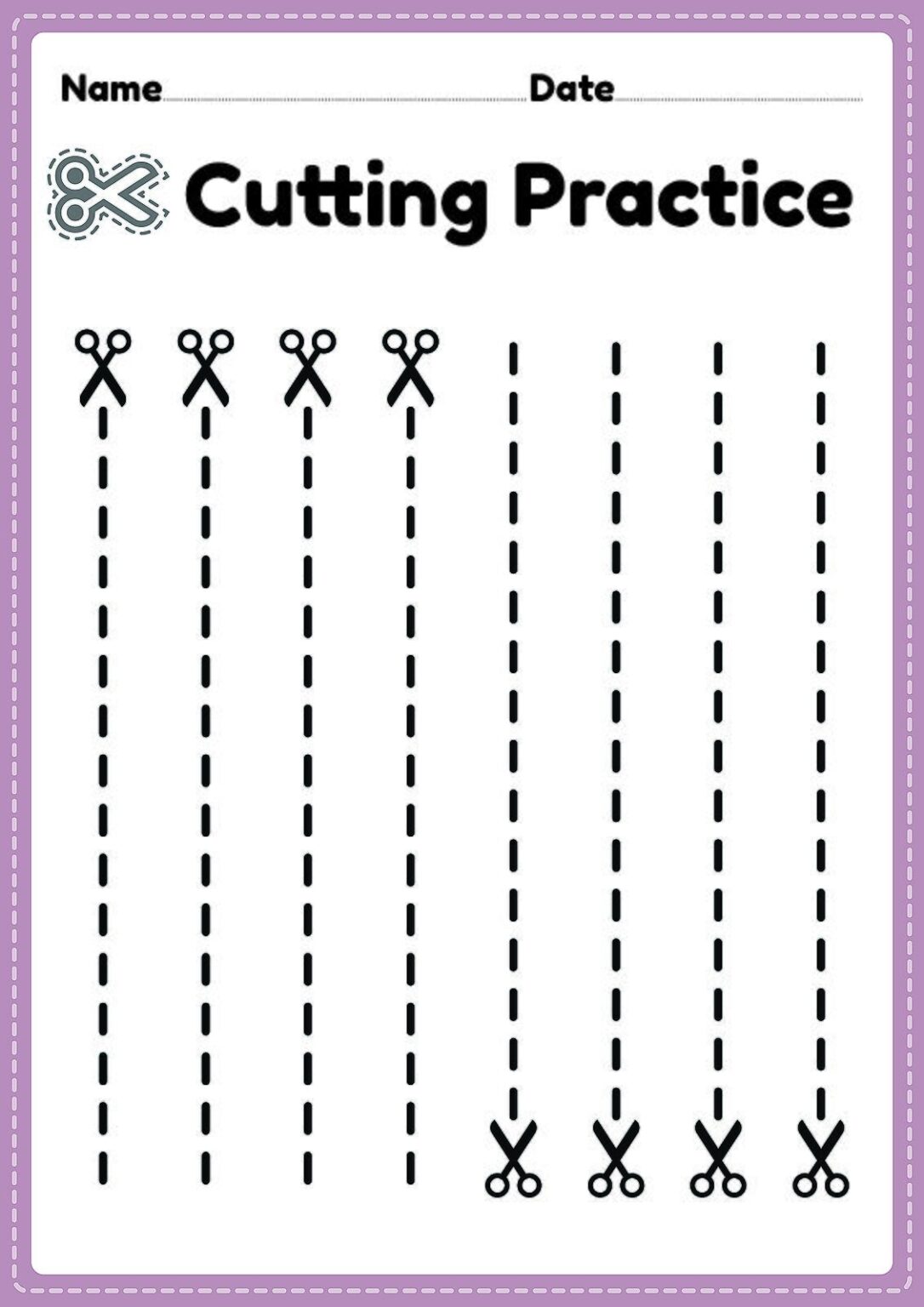 Printable Preschool Cutting Practice Printable Preschool Worksheets