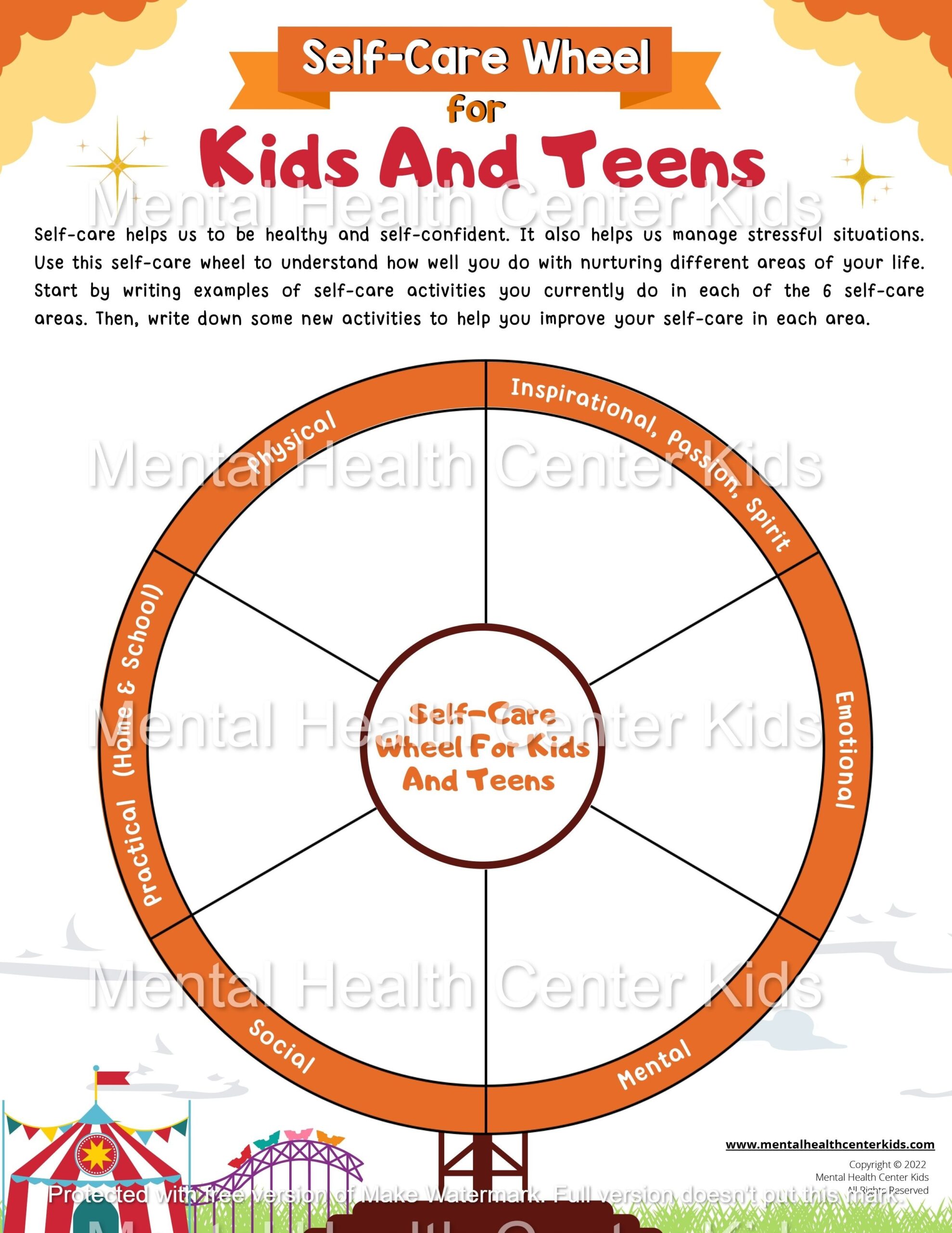 Printable Self Care Images For Preschoolers