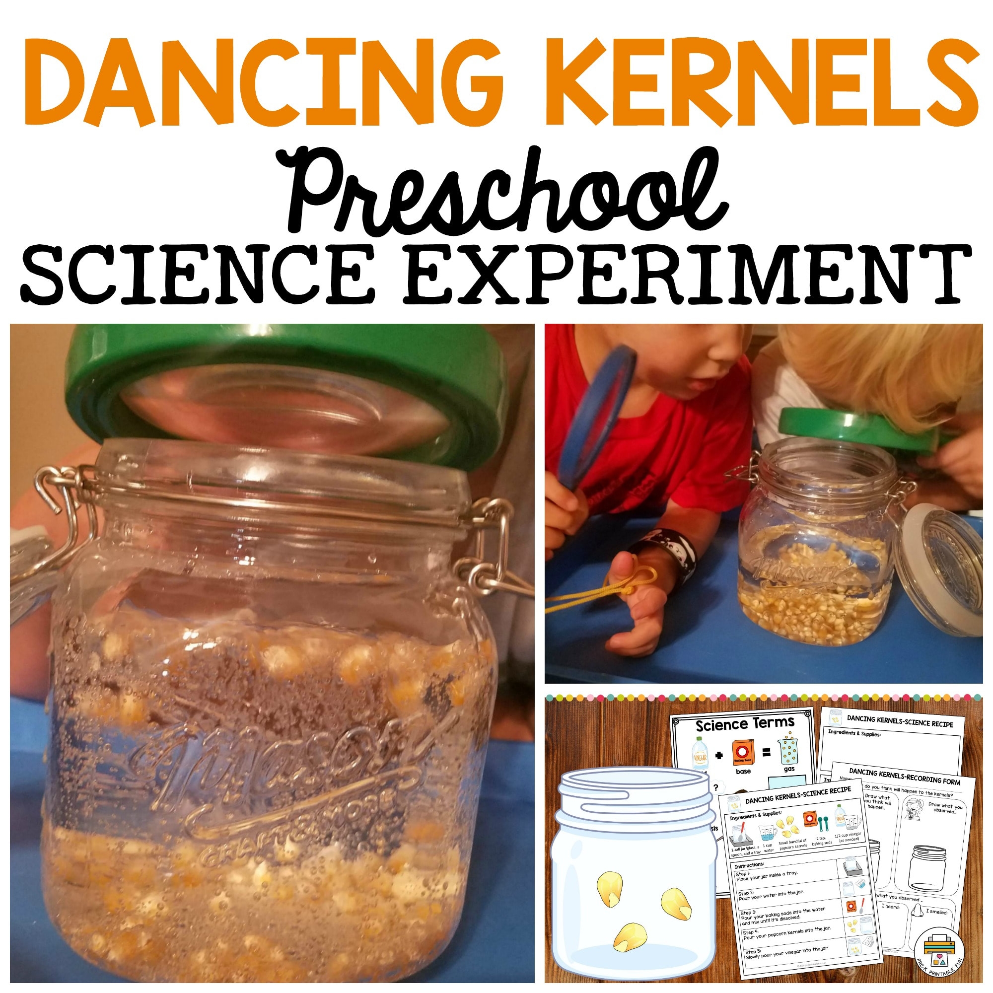 Dancing Kernels Preschool Science Experiment