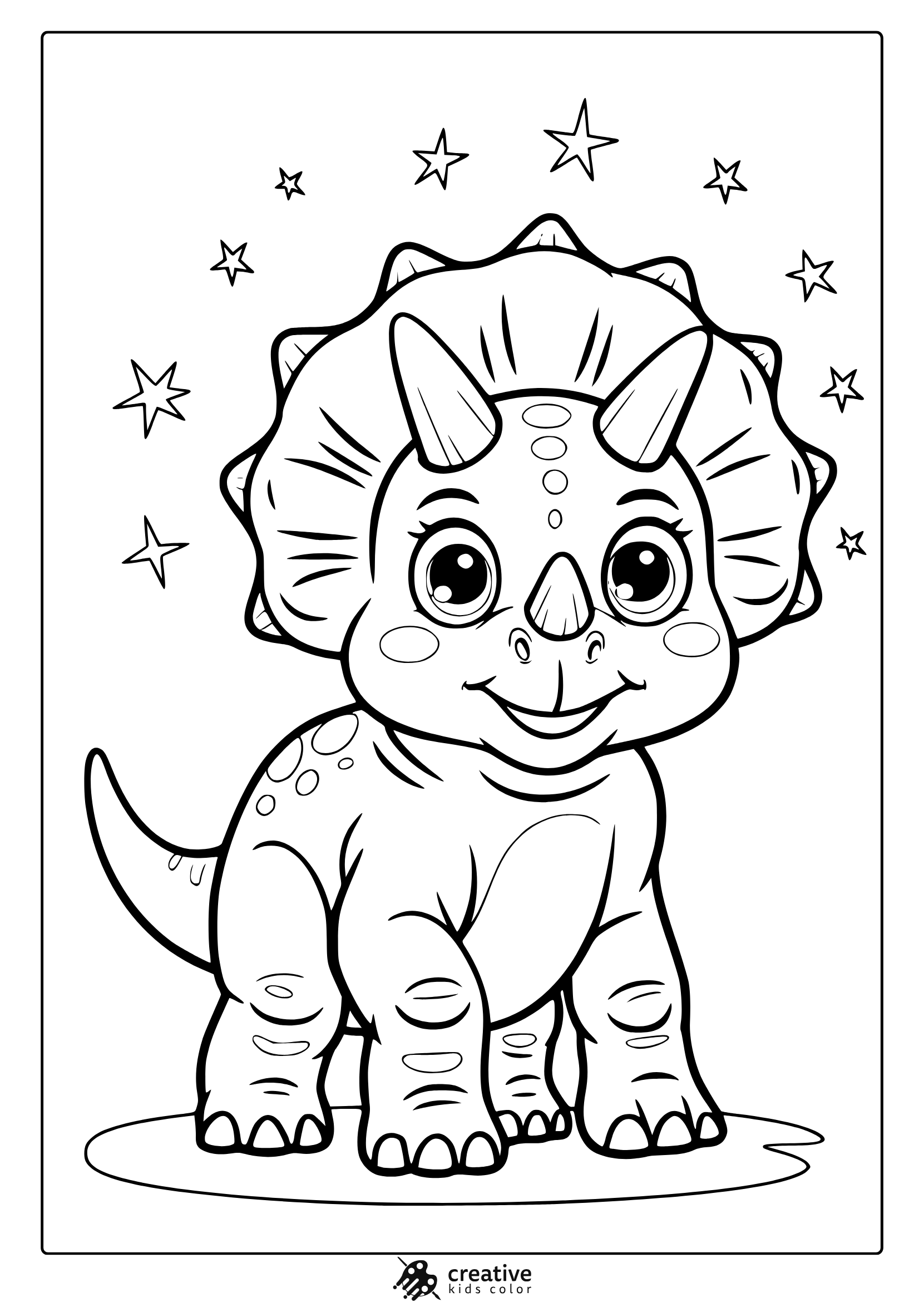 Printable Preschool Dinosaur Coloring Pages