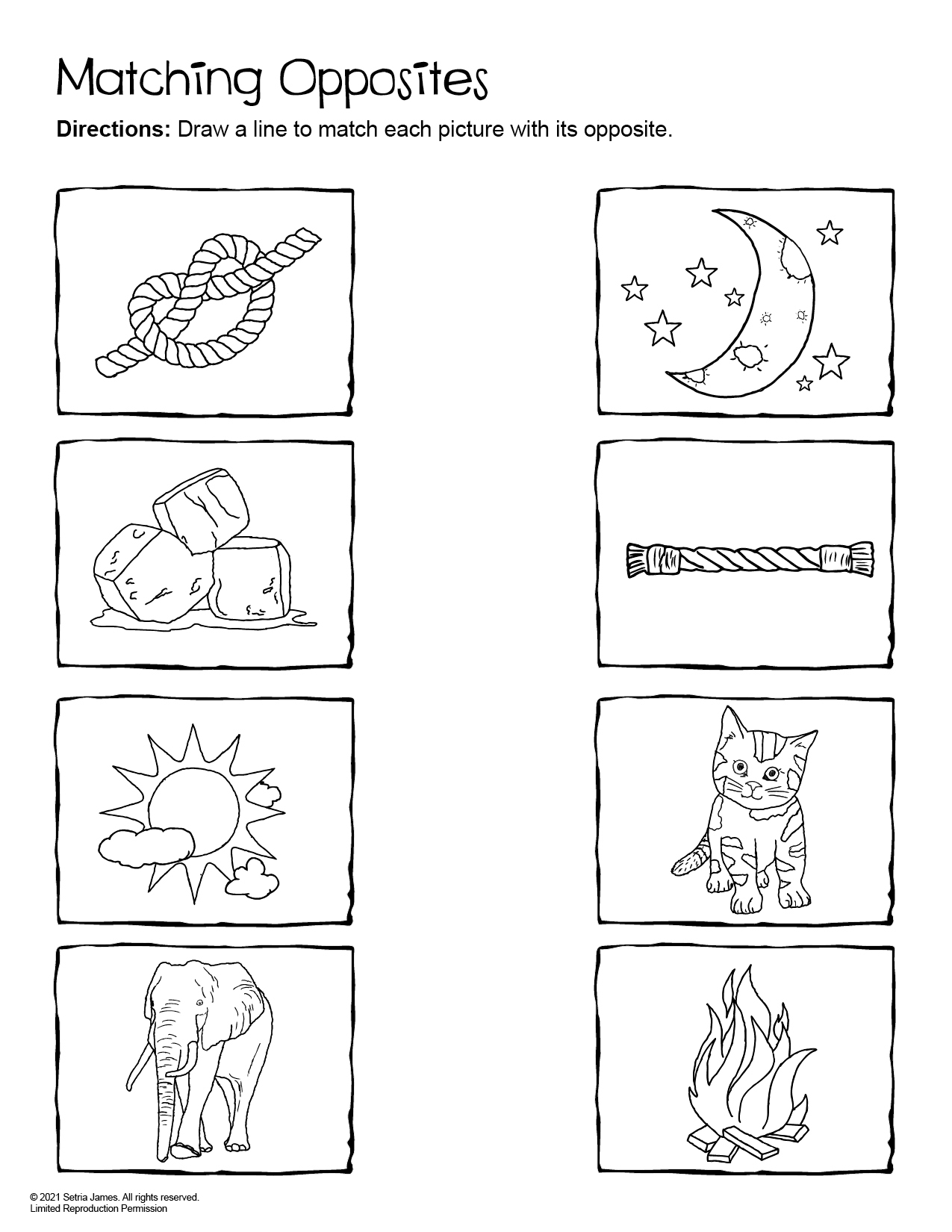 Doodles Opposites Cards Activities Opposites Worksheets Worksheets Library