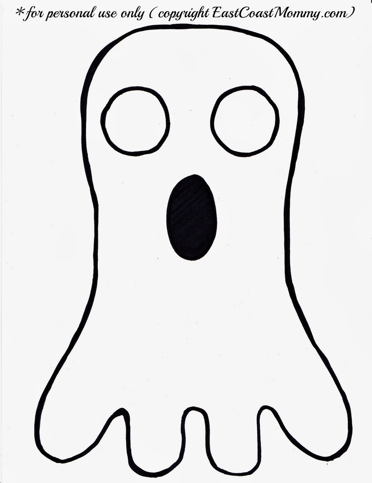 East Coast Mommy Ghost Mask Preschool Craft with Free Printable