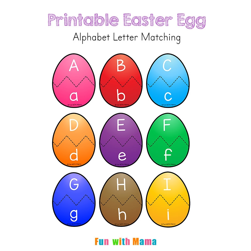 Easter Alphabet Letter Match Activity For Preschoolers Fun With Mama