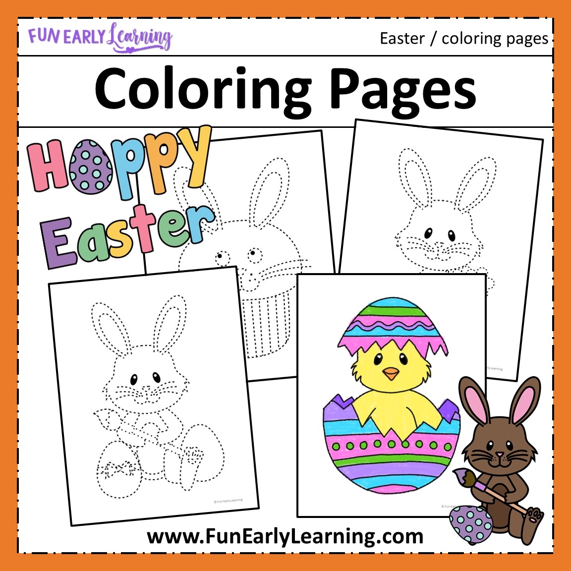 Printable Preschool Easter Coloring Pages