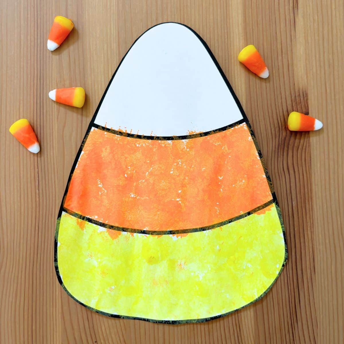 Easy Candy Corn Craft with Free Printable Template Simply 