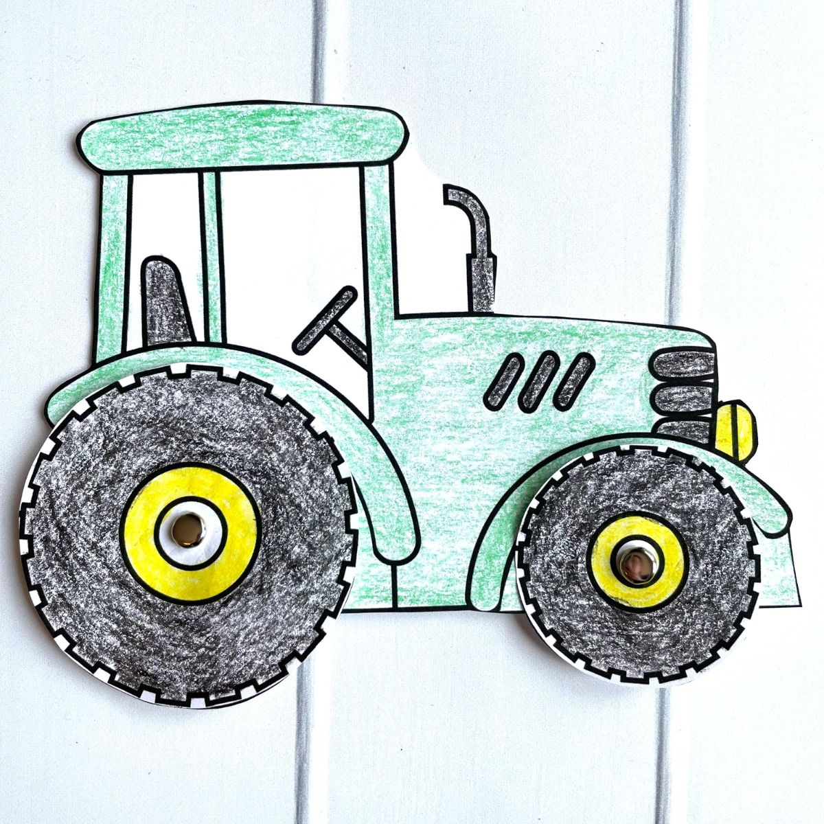 Easy Preschool Tractor Craft with Free Printable Simply Full Of Delight