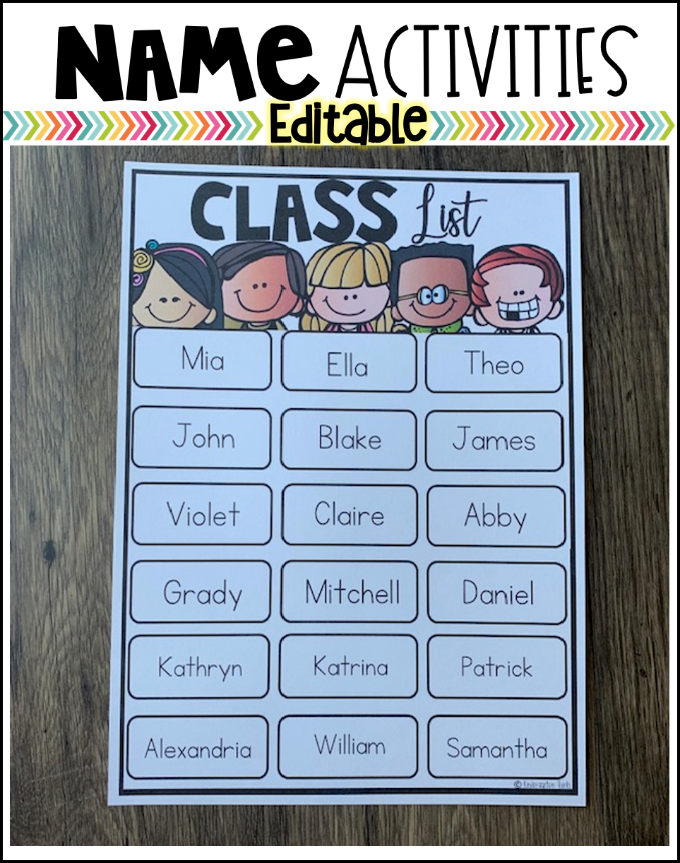 Printable Preschool Name Activities
