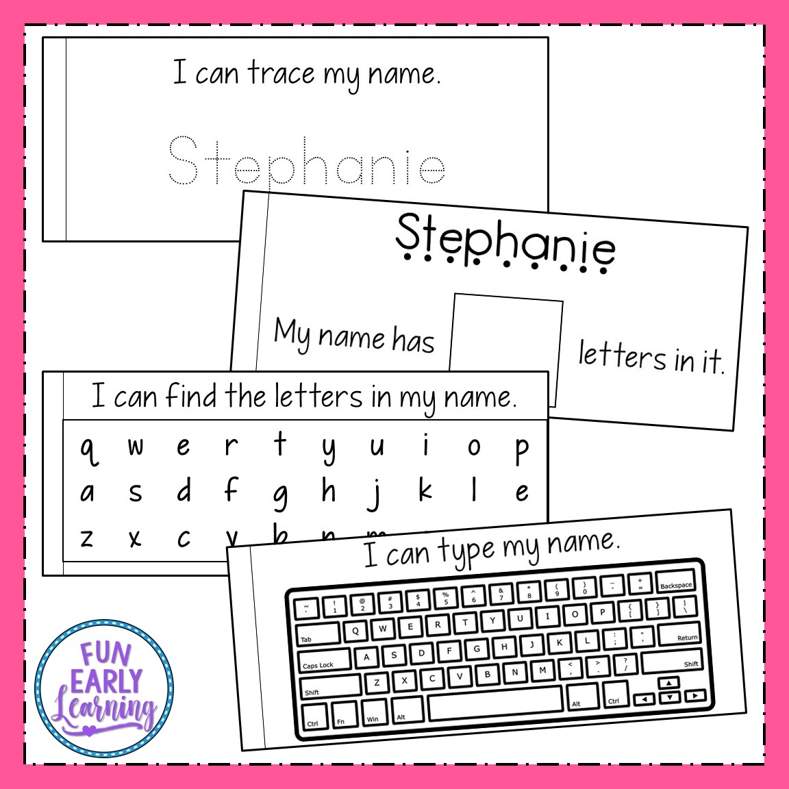 Editable Name Books Name Writing Activities For Preschool
