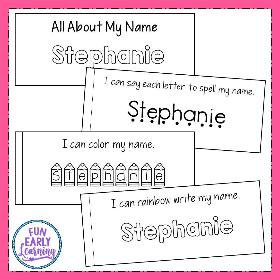 Editable Name Books Name Writing Activities For Preschool