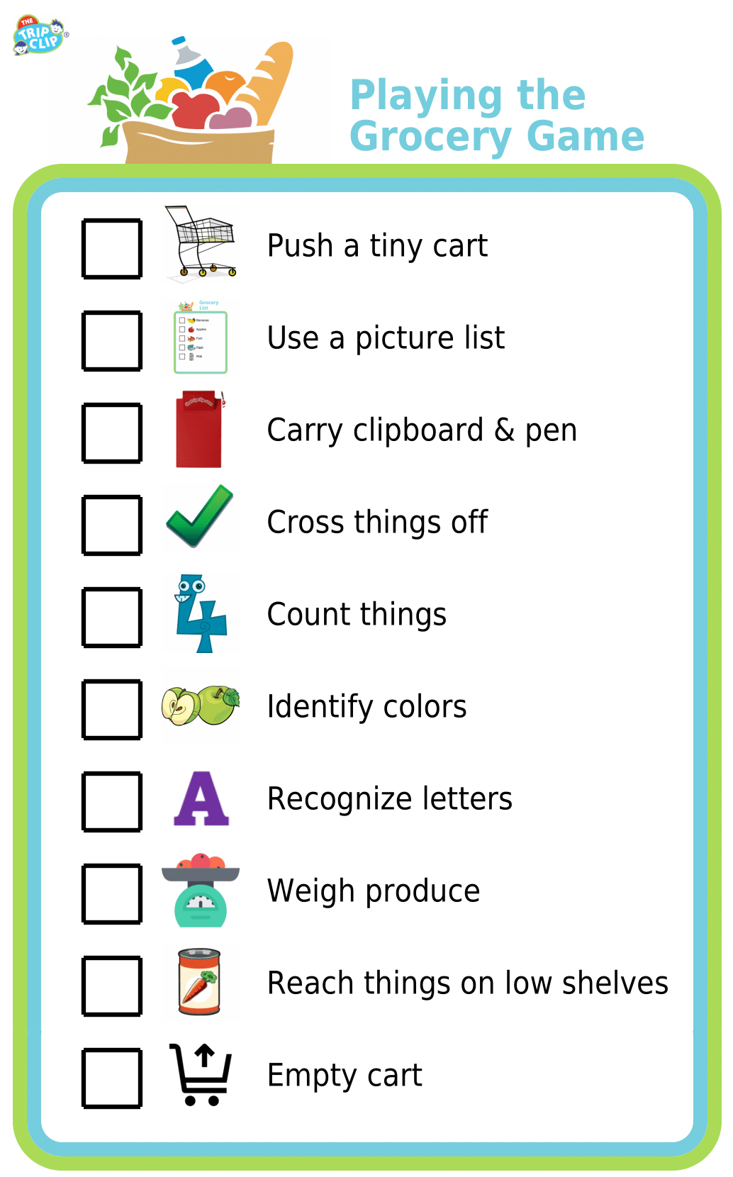Editable Picture Grocery Lists For Kids Mobile U0026 Printed