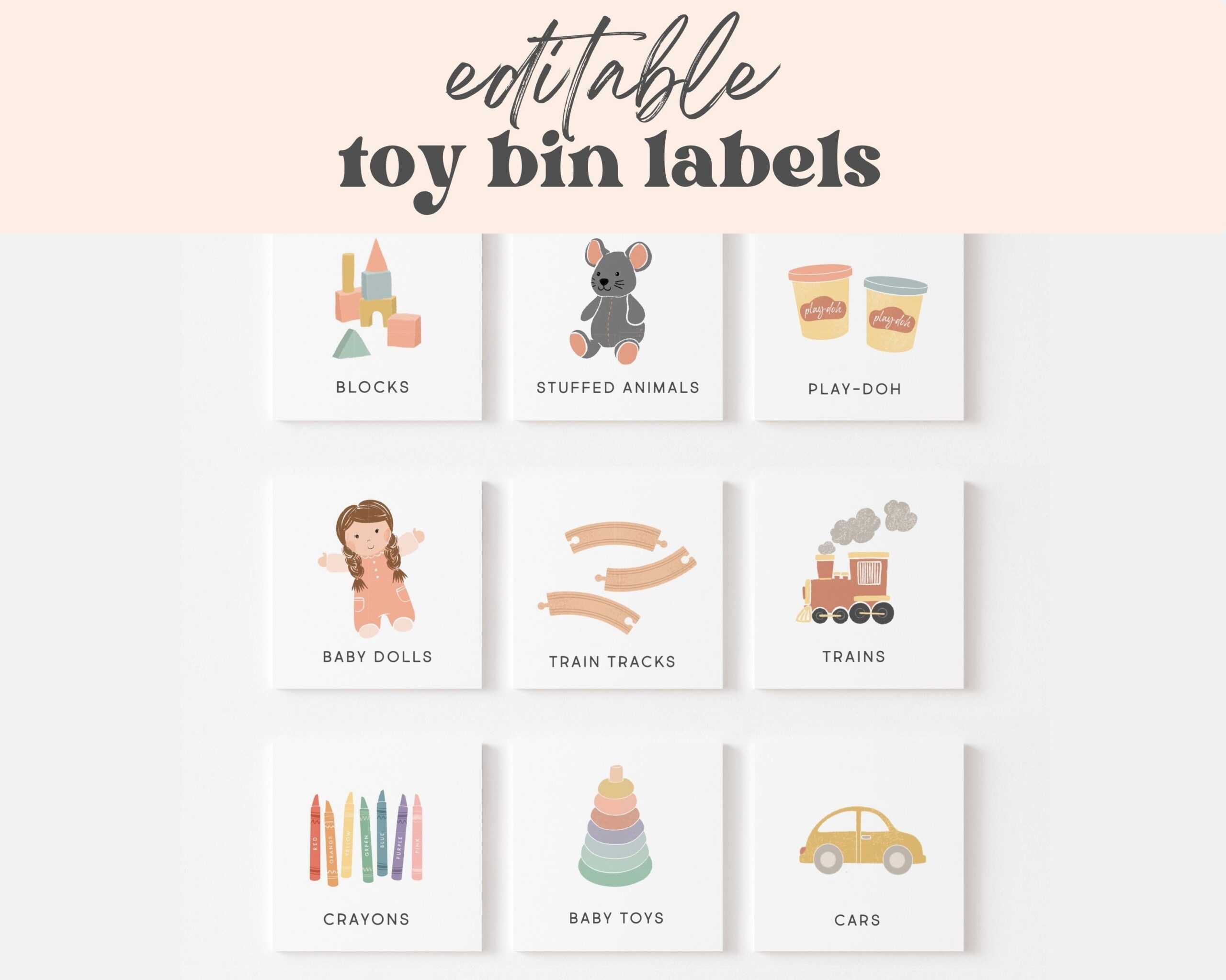 Printable Shelf Labels For Preschool Classroom