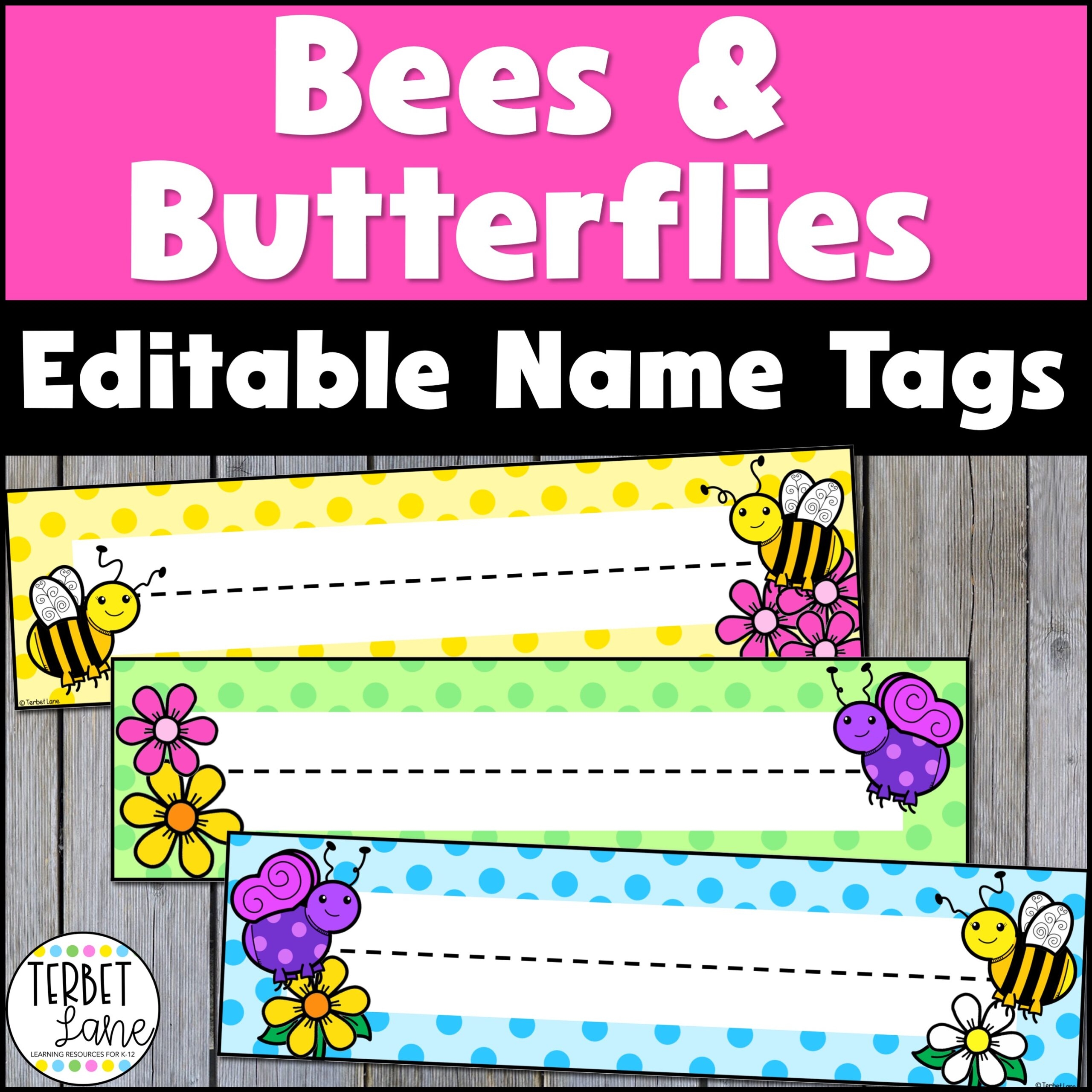 Printable Name Tags For Preschool Butterfly