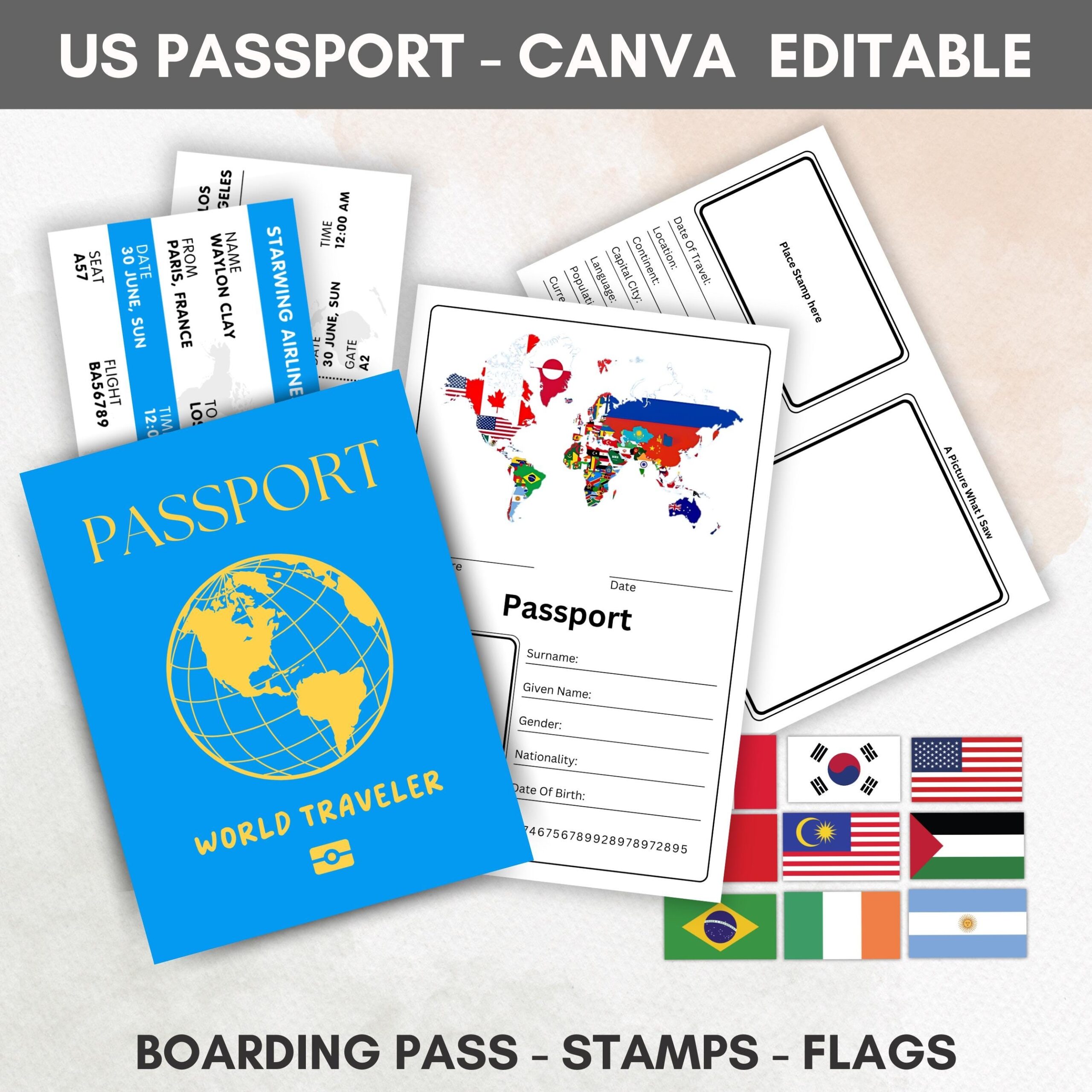 Printable Passport Template For Preschool