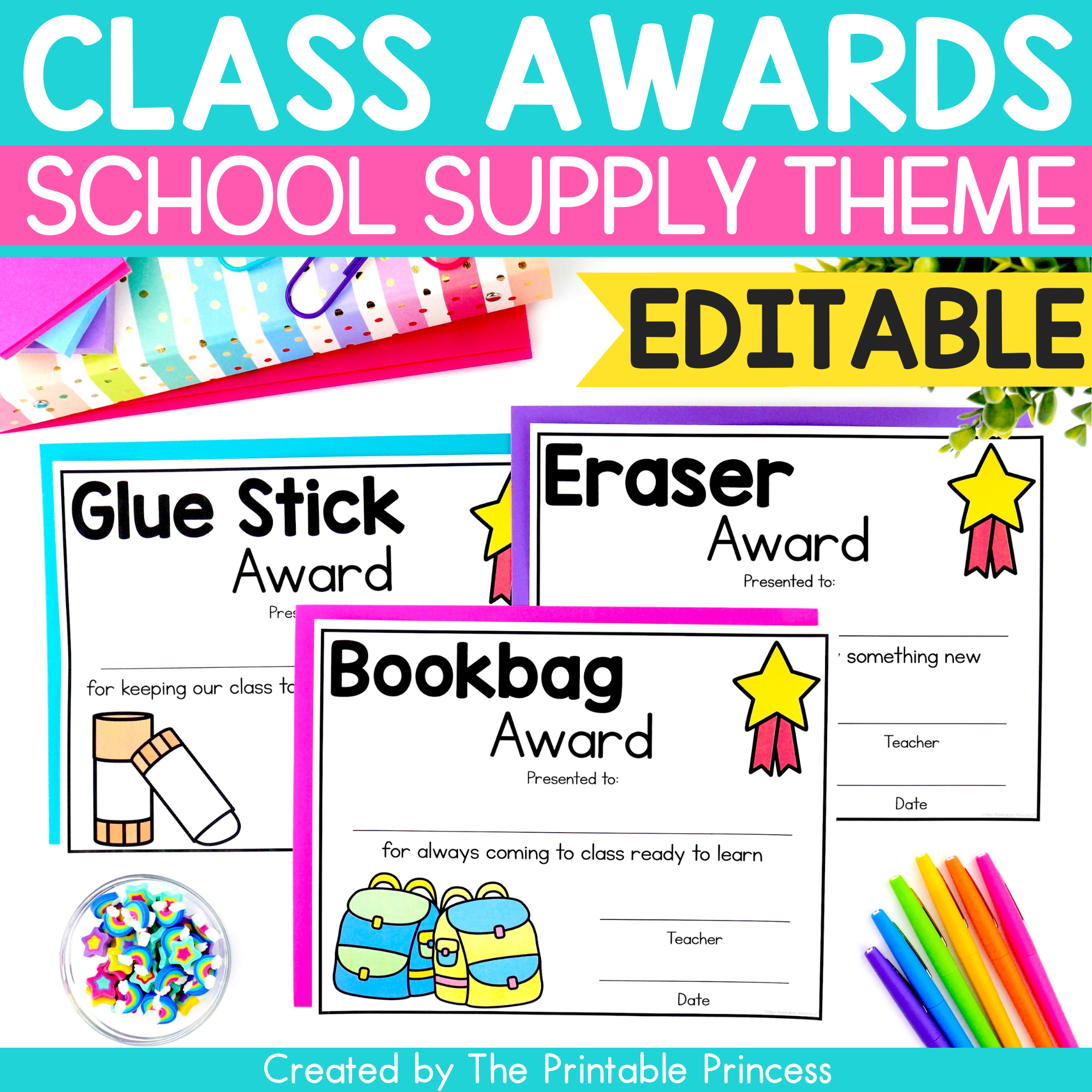 End Of The Year Awards Printable Digital
