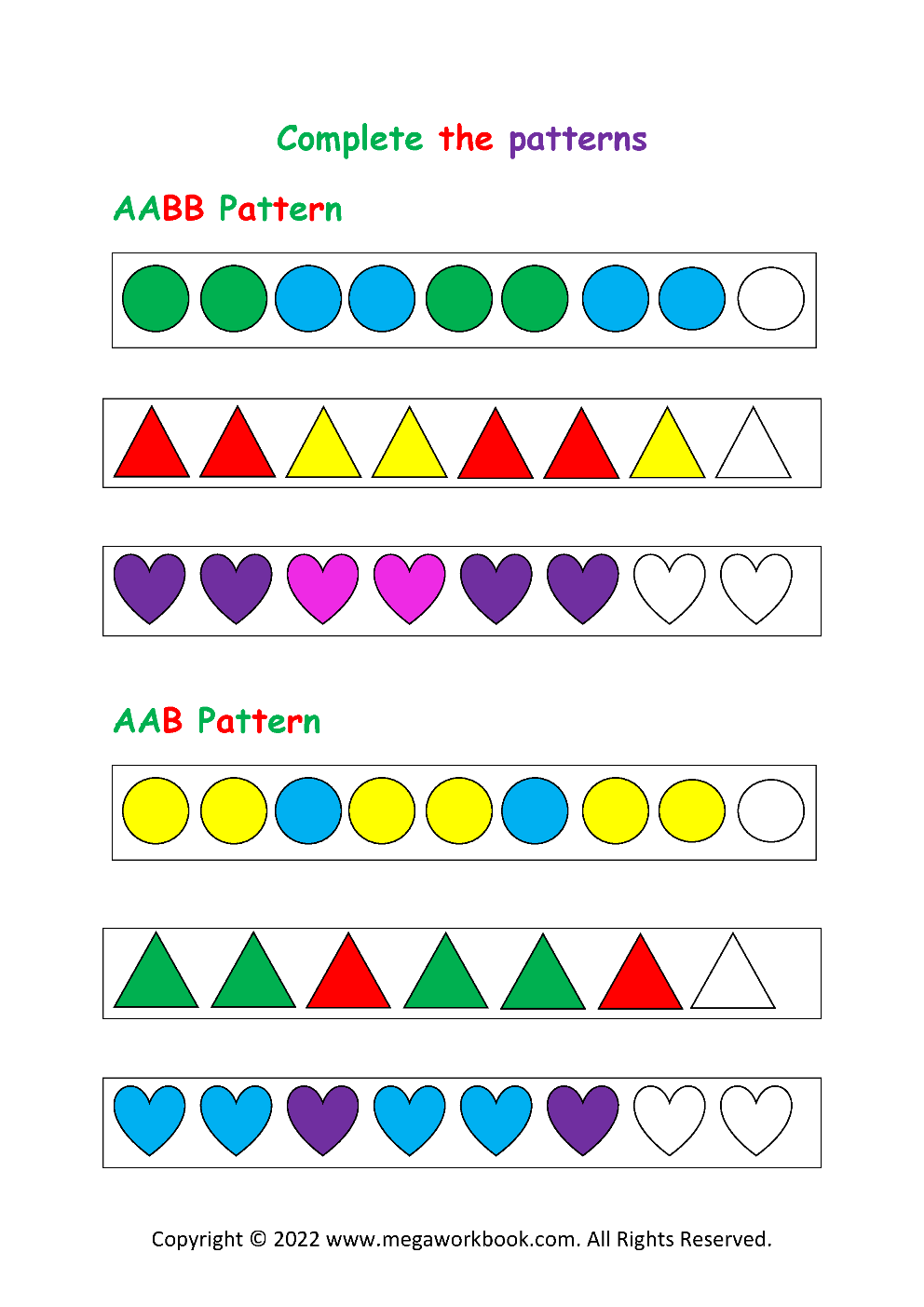 Engaging Pattern Worksheets For Kindergarten Fun Learning Activities