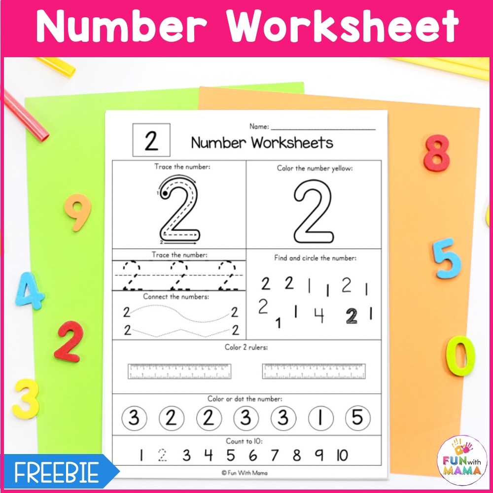 Engaging Preschool Number Worksheets FREE Printable 