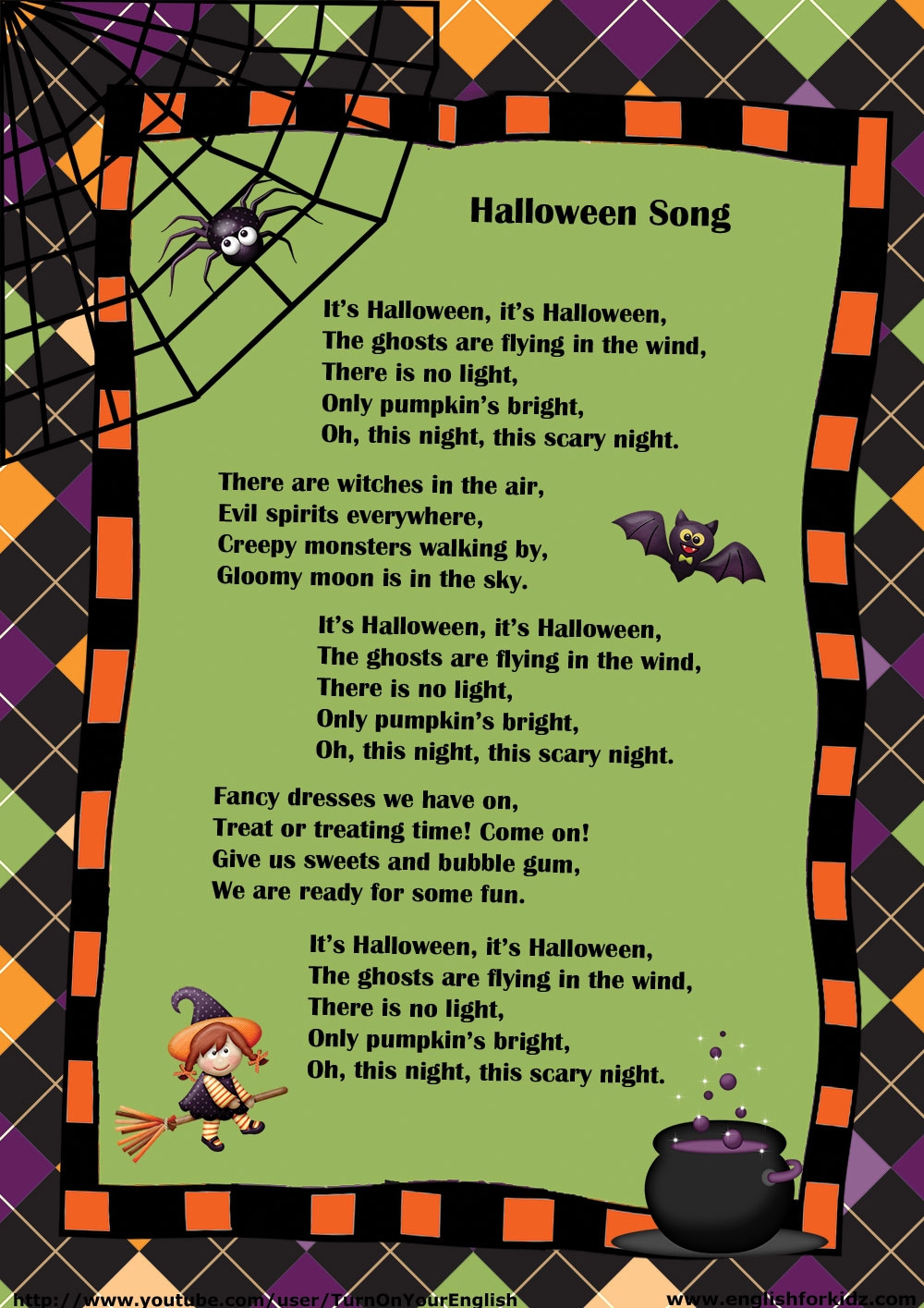 English For Kids Step By Step This Scary Night Halloween Song 